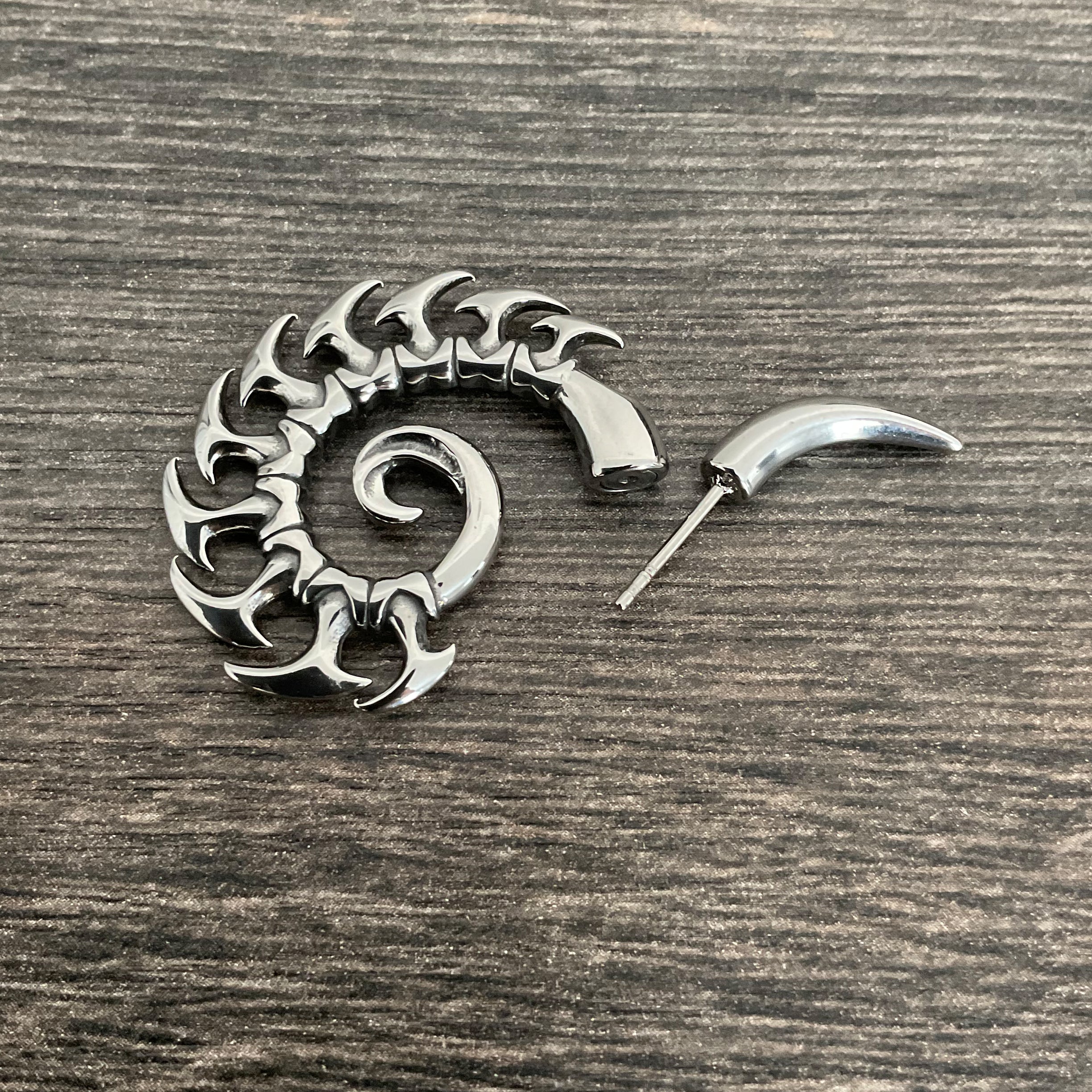 Spine and Spikes ear jacket earrings