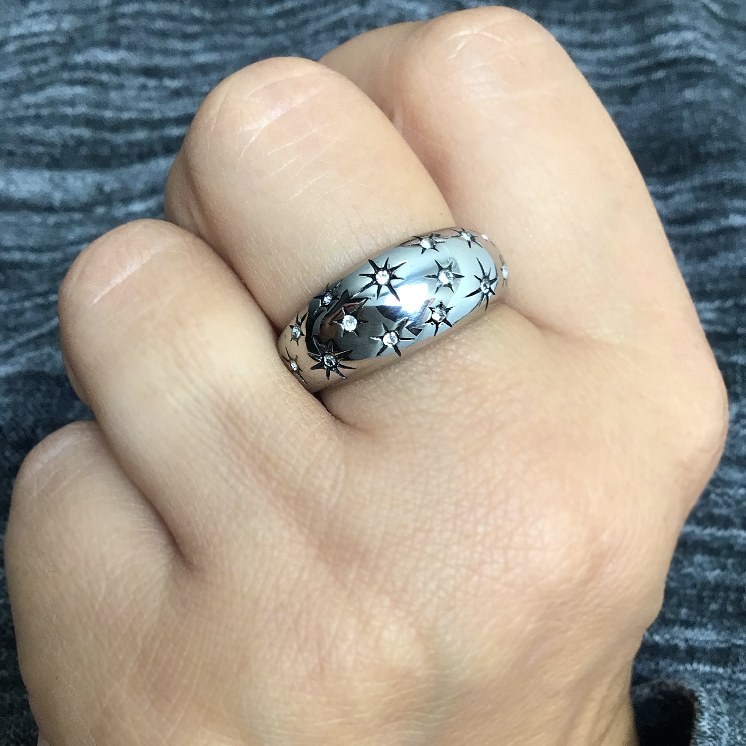Star Studded Dome Ring