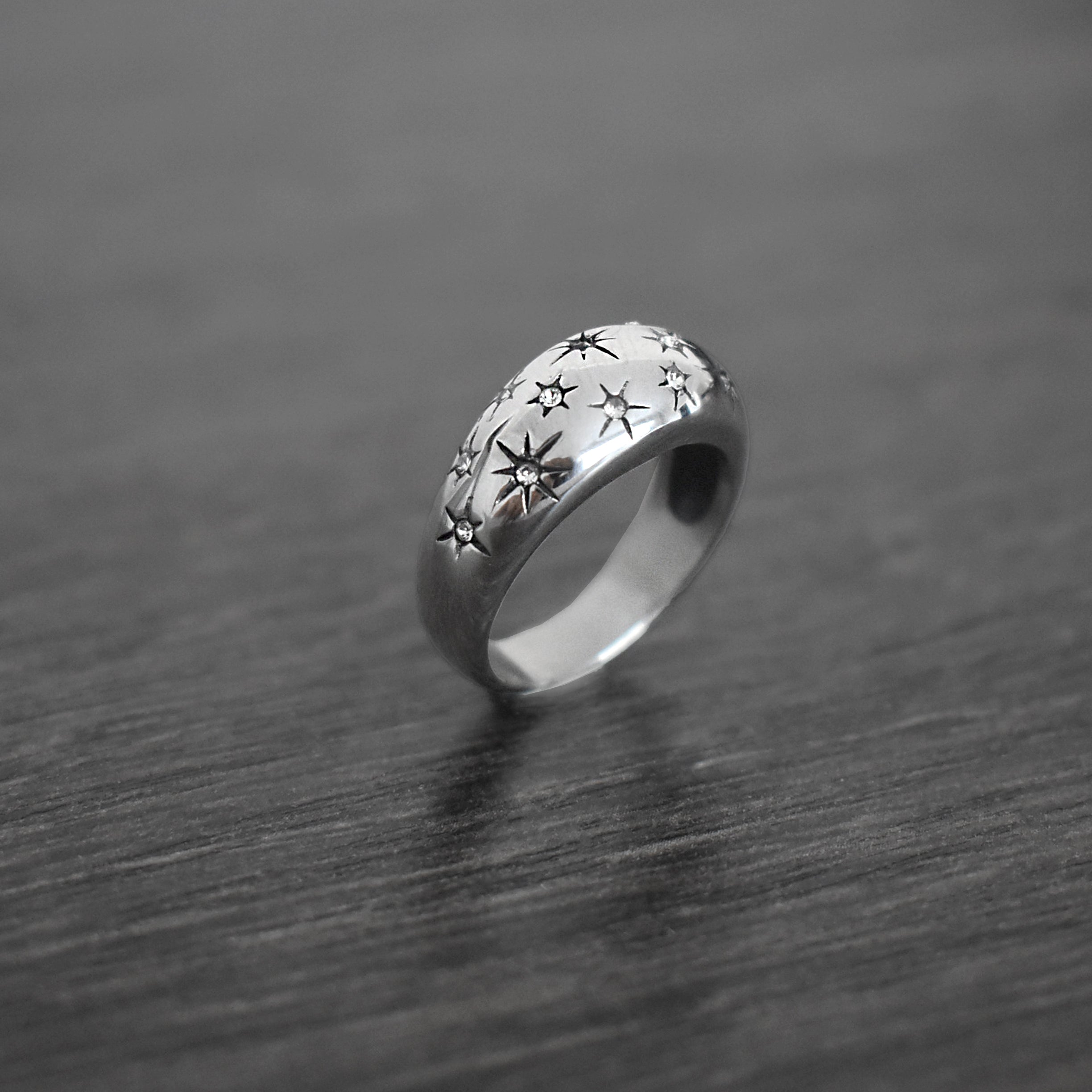 Star Studded Dome Ring