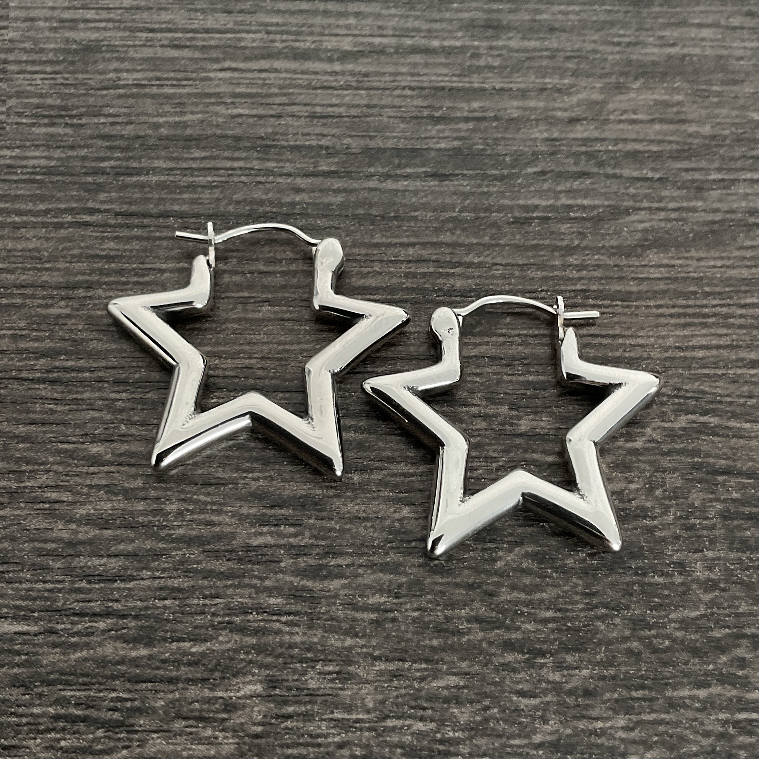 Stars huggie hoops