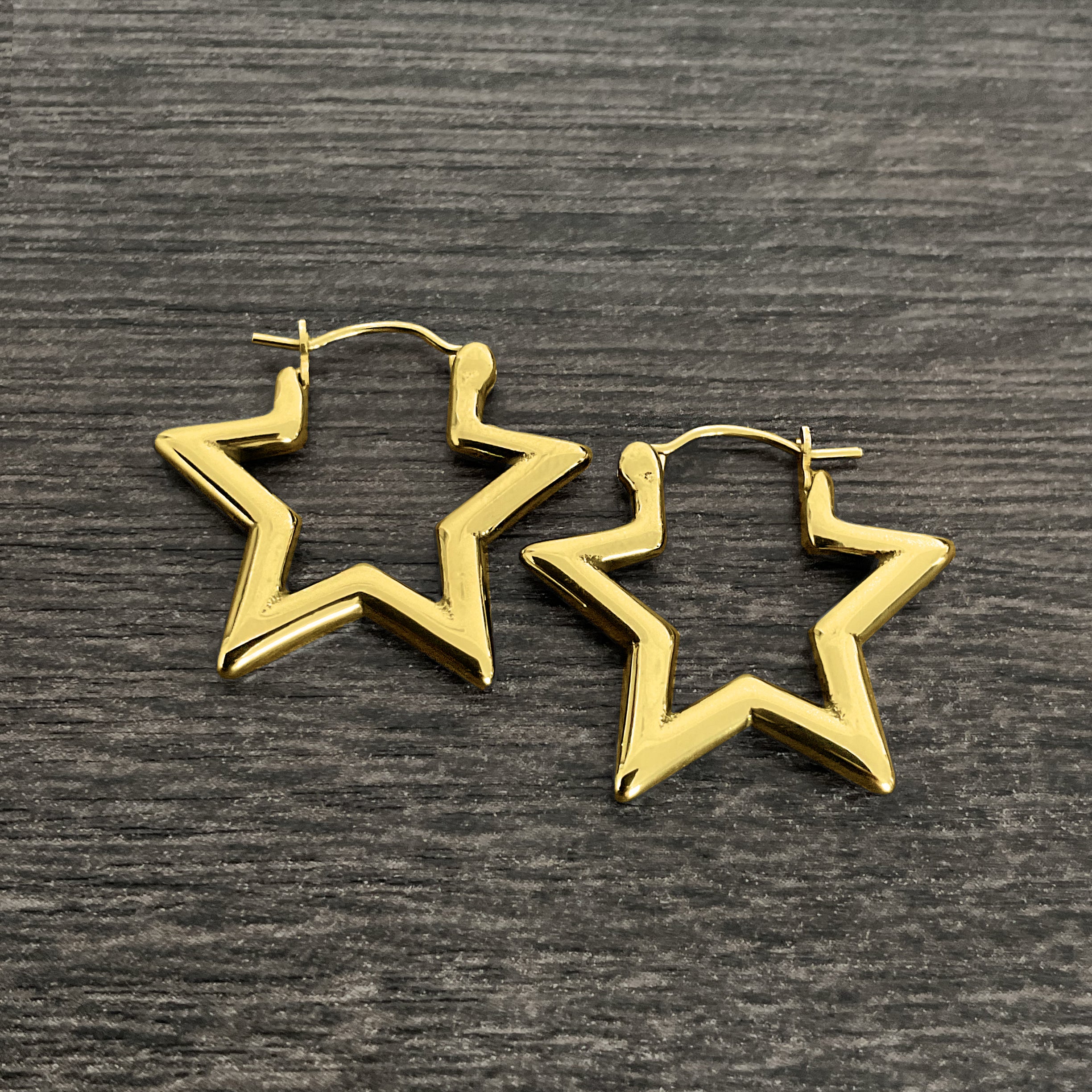 Stars huggie hoops