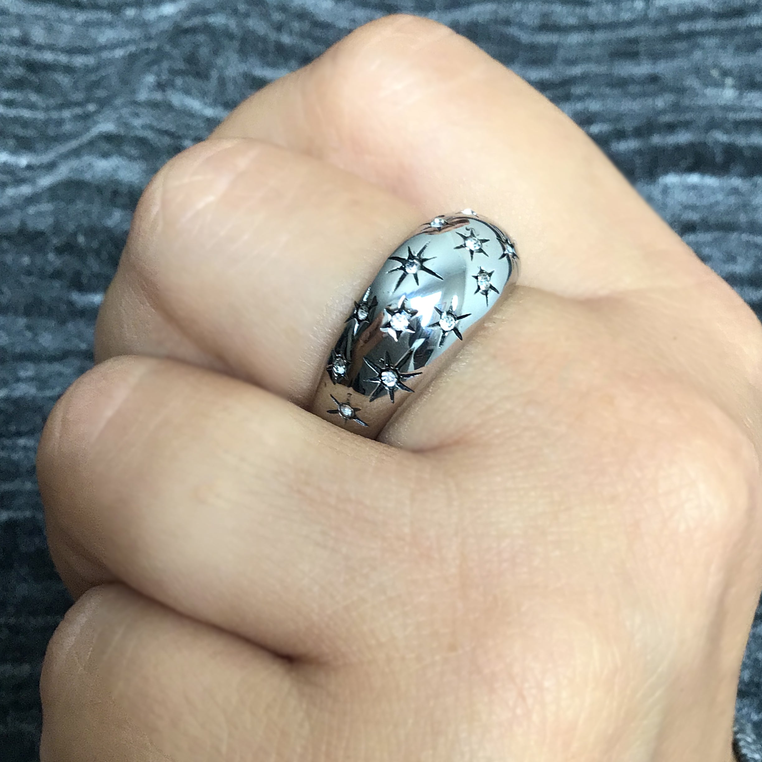 Star Studded Dome Ring
