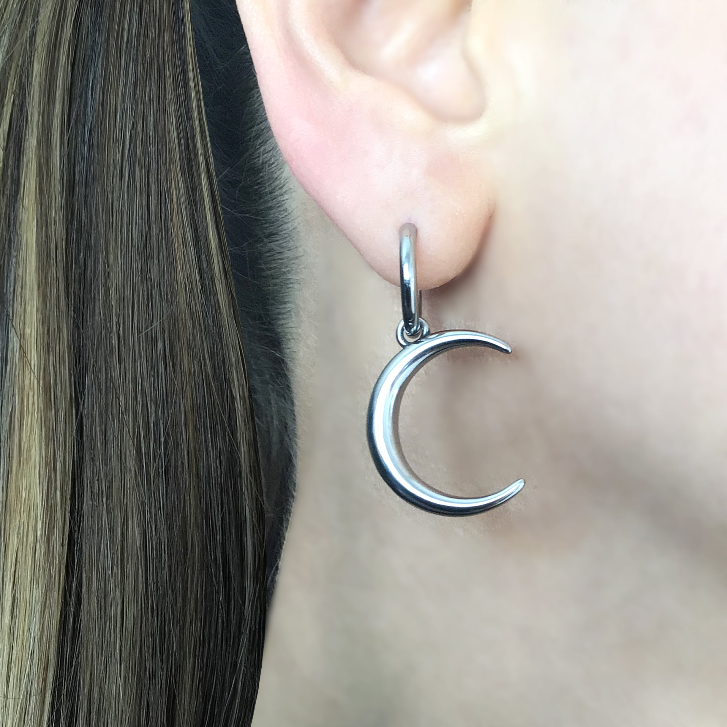 Sun & Moon Mismatched Hoop Earrings