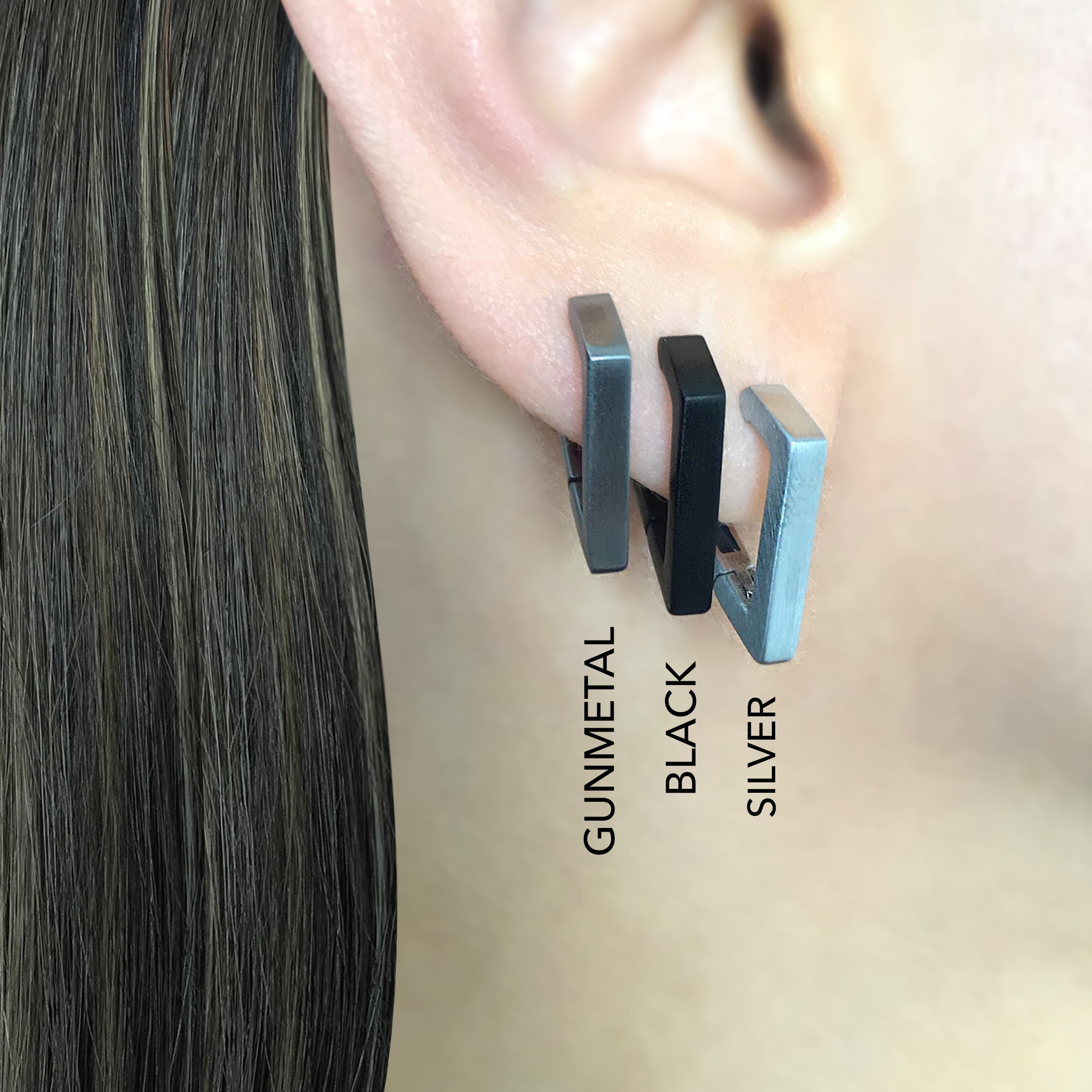Triangle hoop earrings