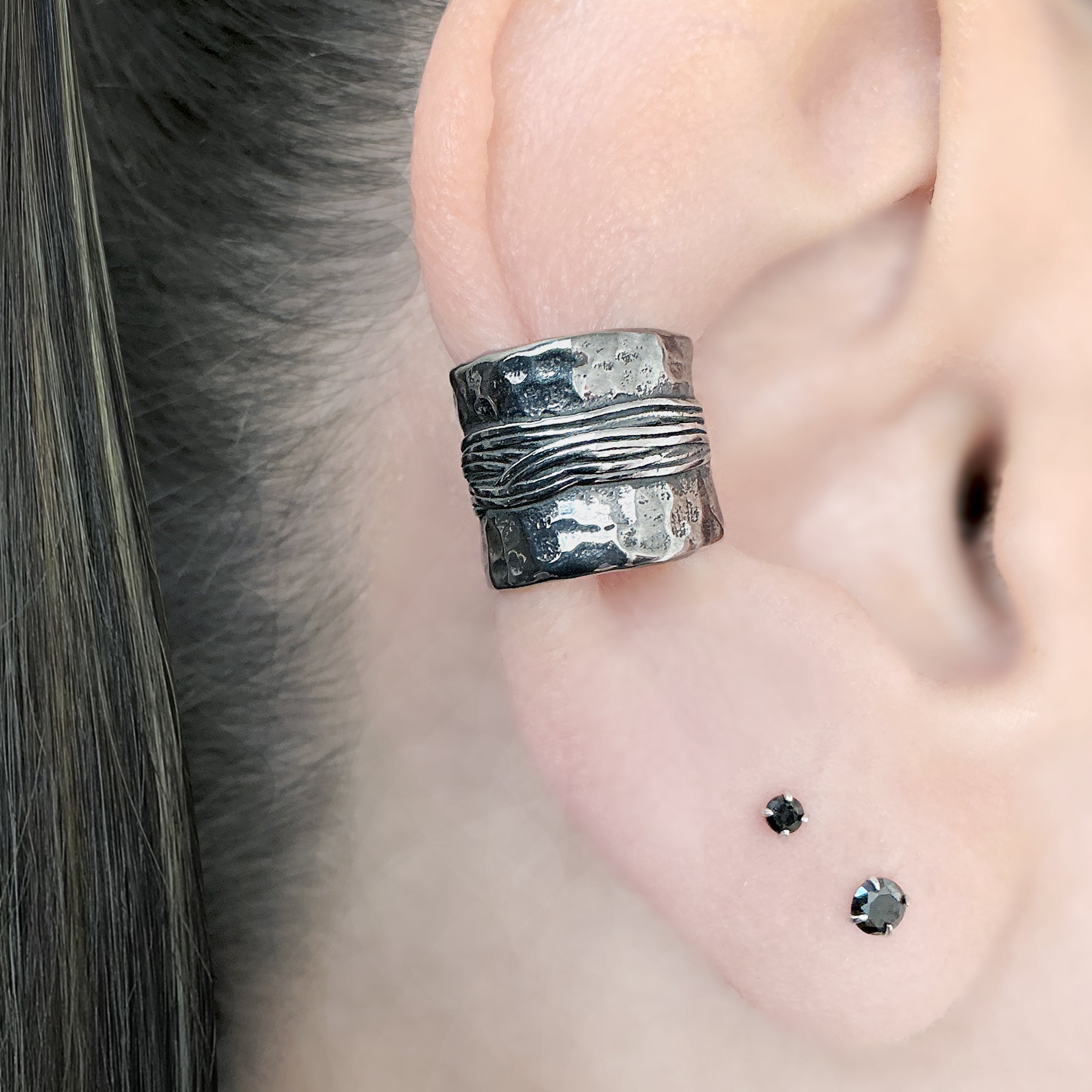 Hammered Wire Ear Cuff