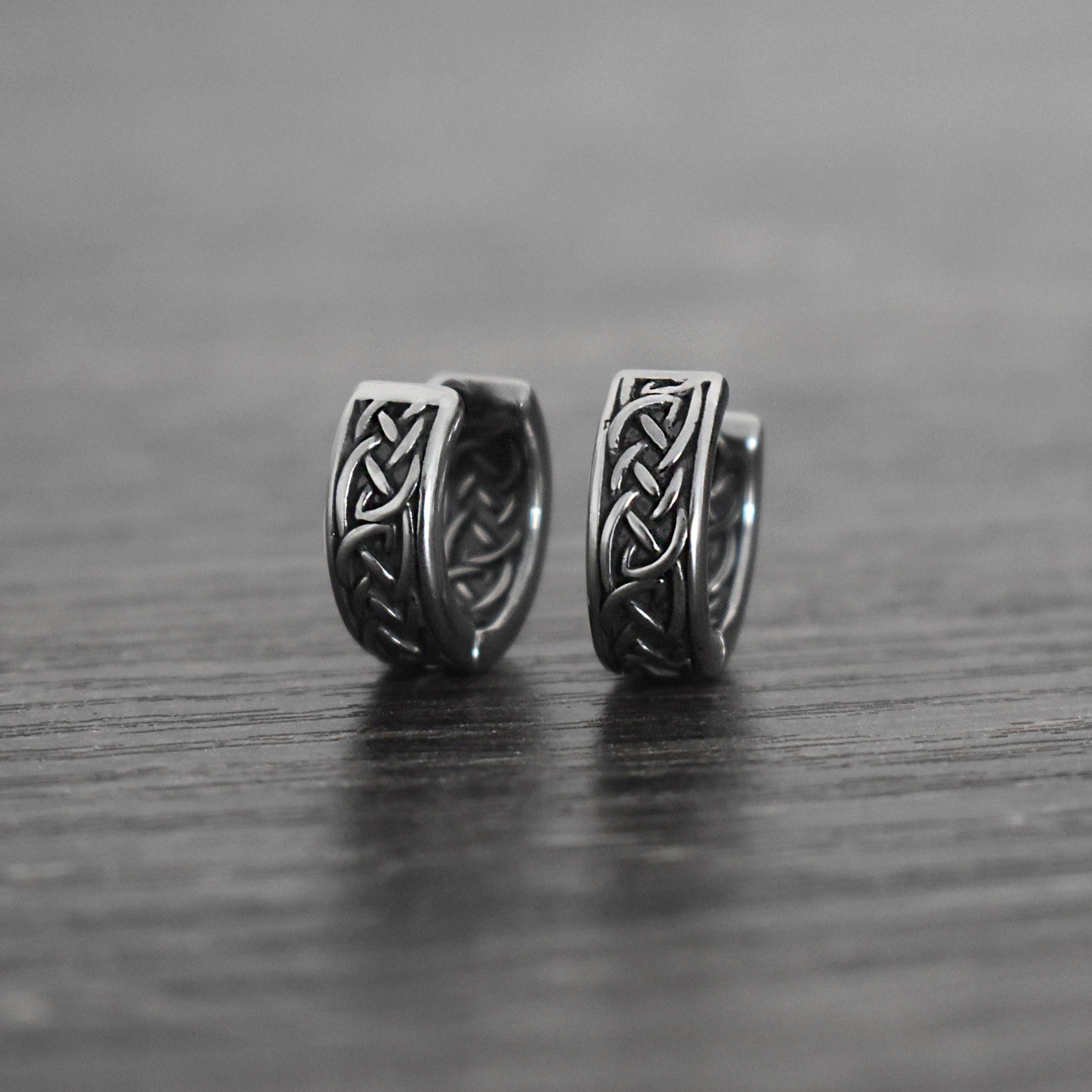 Celtic braid hoop earrings