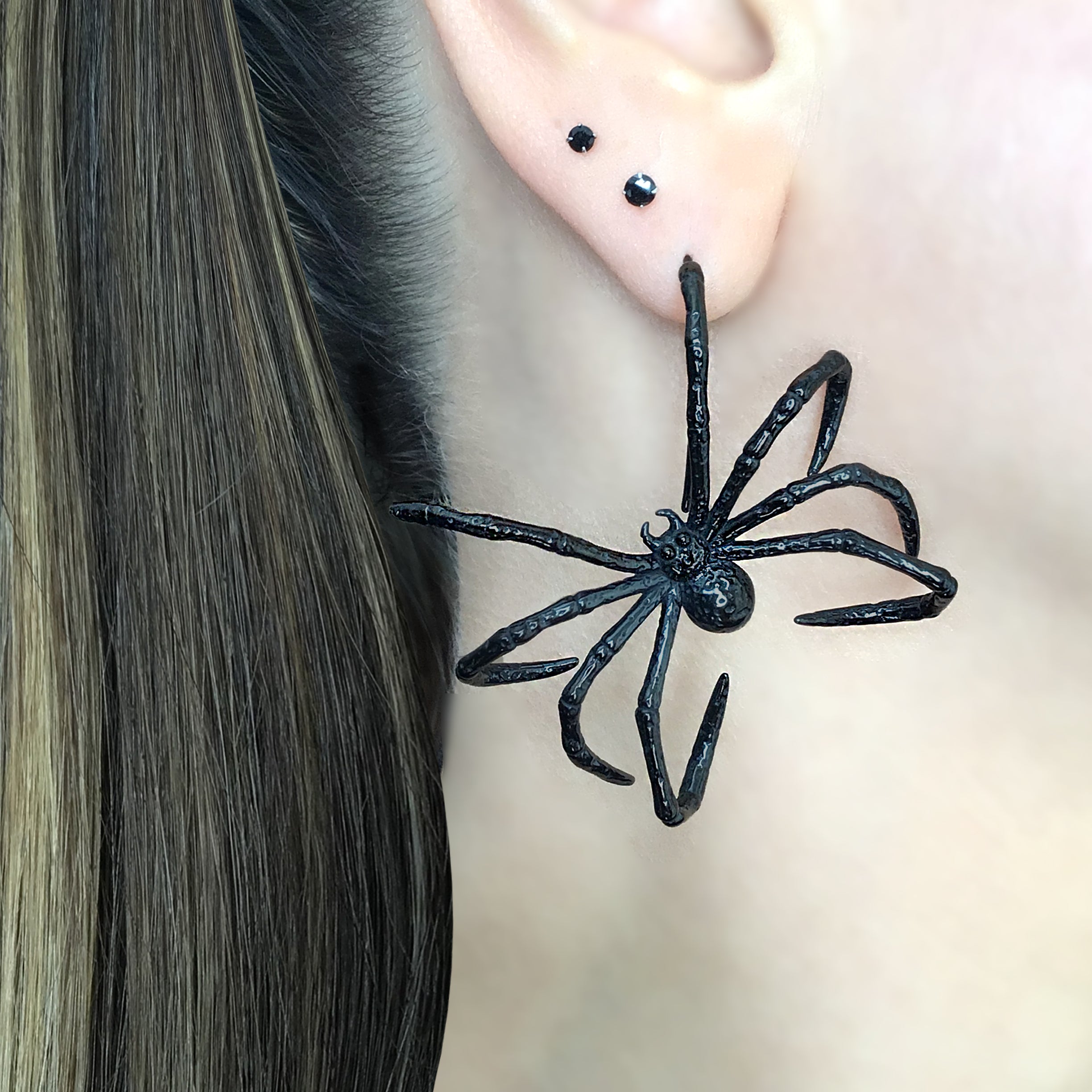 Hanging Spider earrings