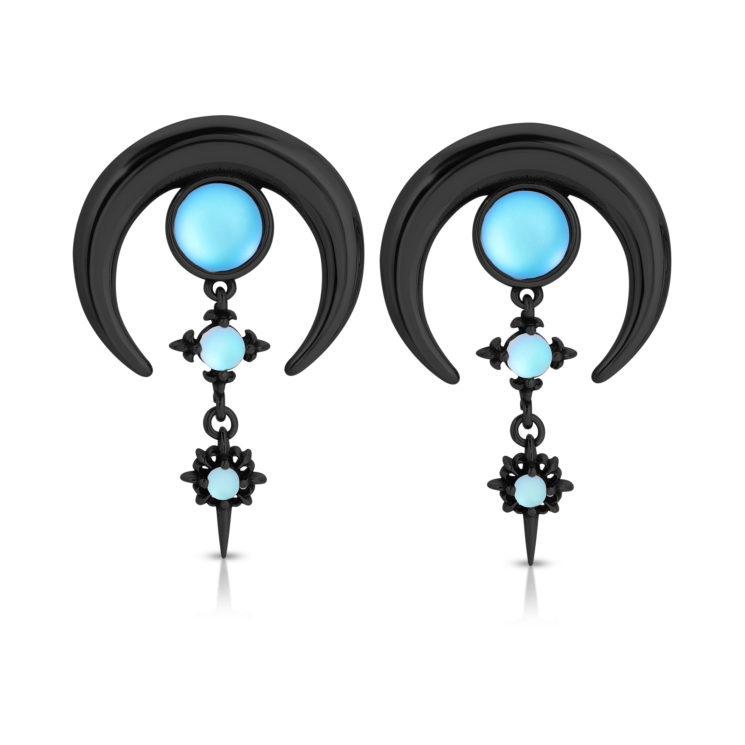 Blue Moon with Stars earrings