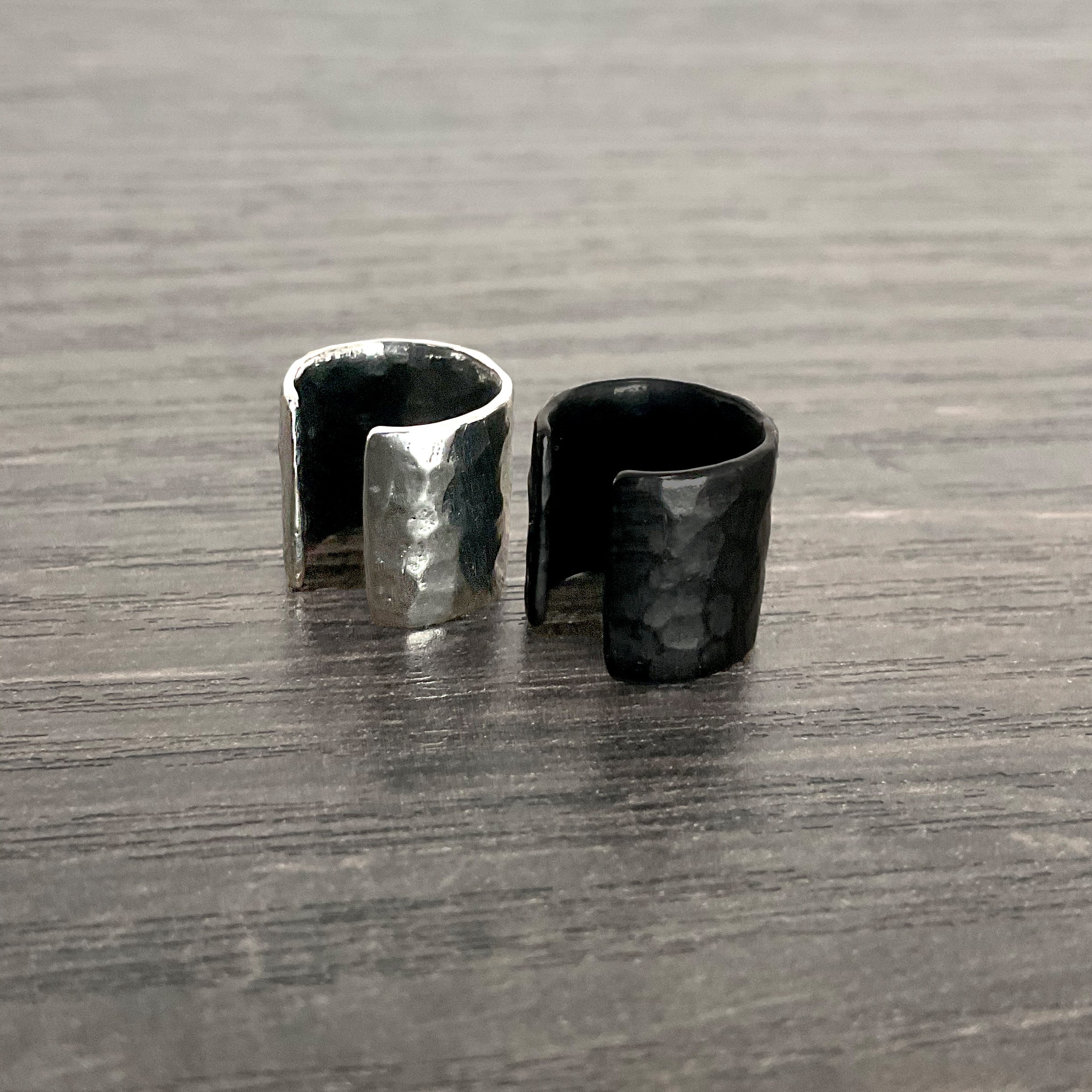 Hammered ear cuff