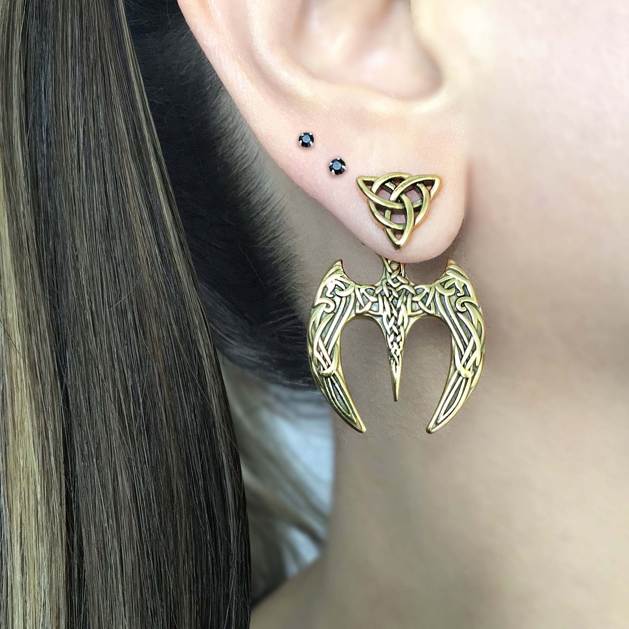 Celtic Trident ear jacket