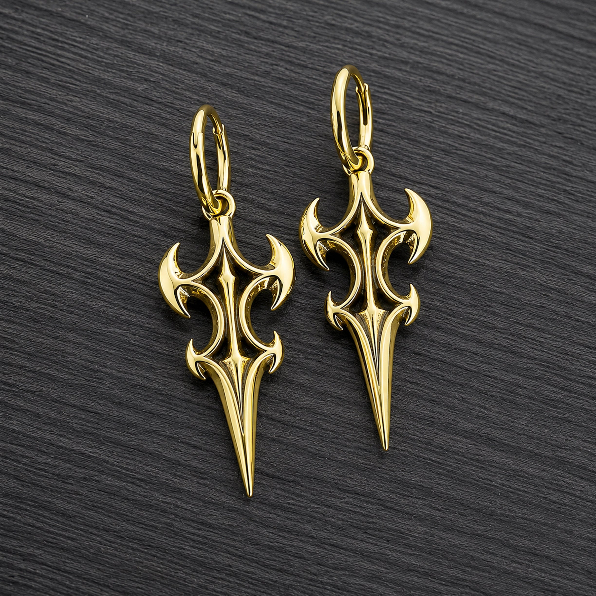 Dark Spire Cyber Hoop earrings