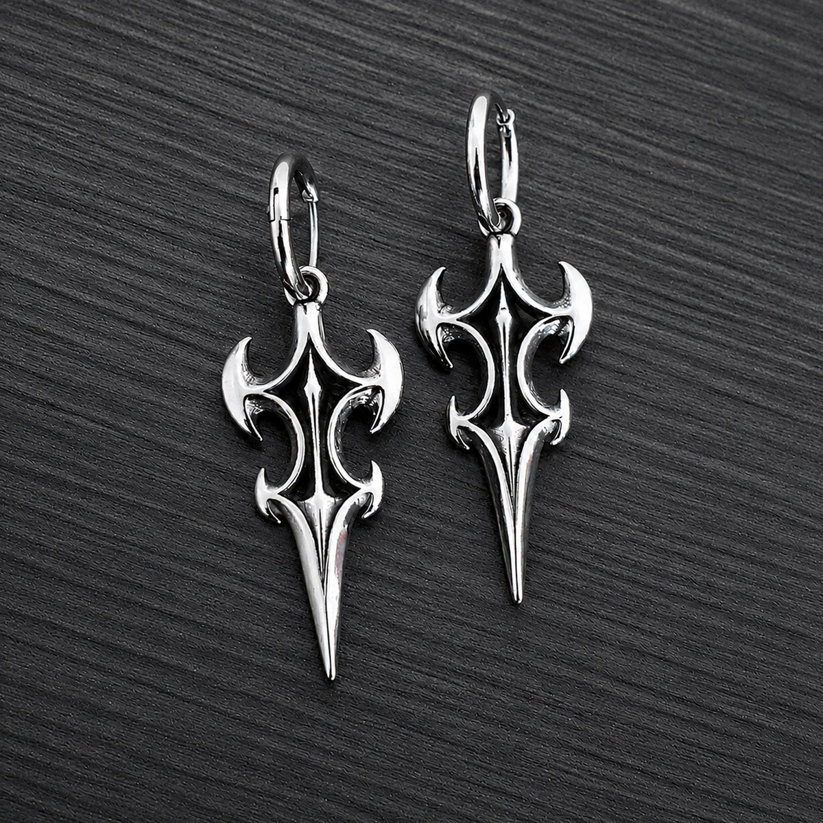 Dark Spire Cyber Hoop earrings