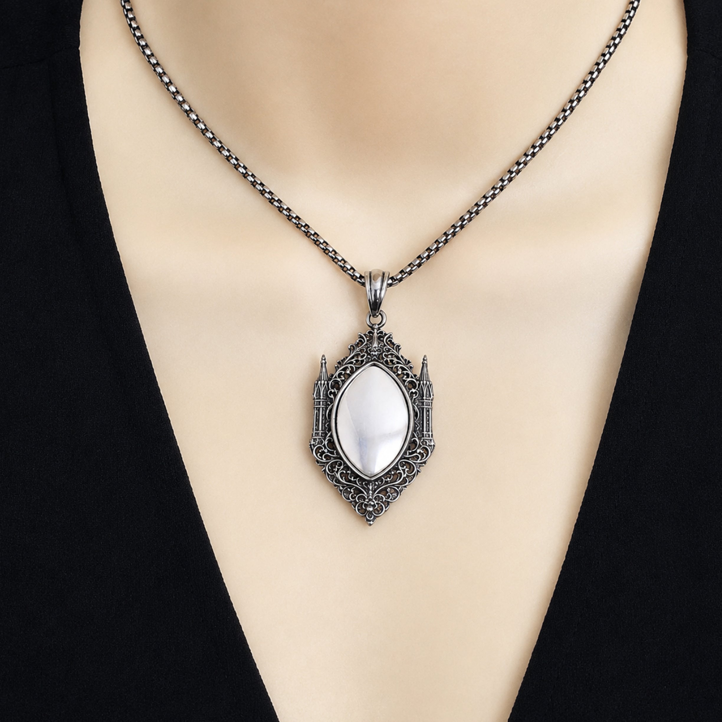 Gothic Cathedral reflection pendant,