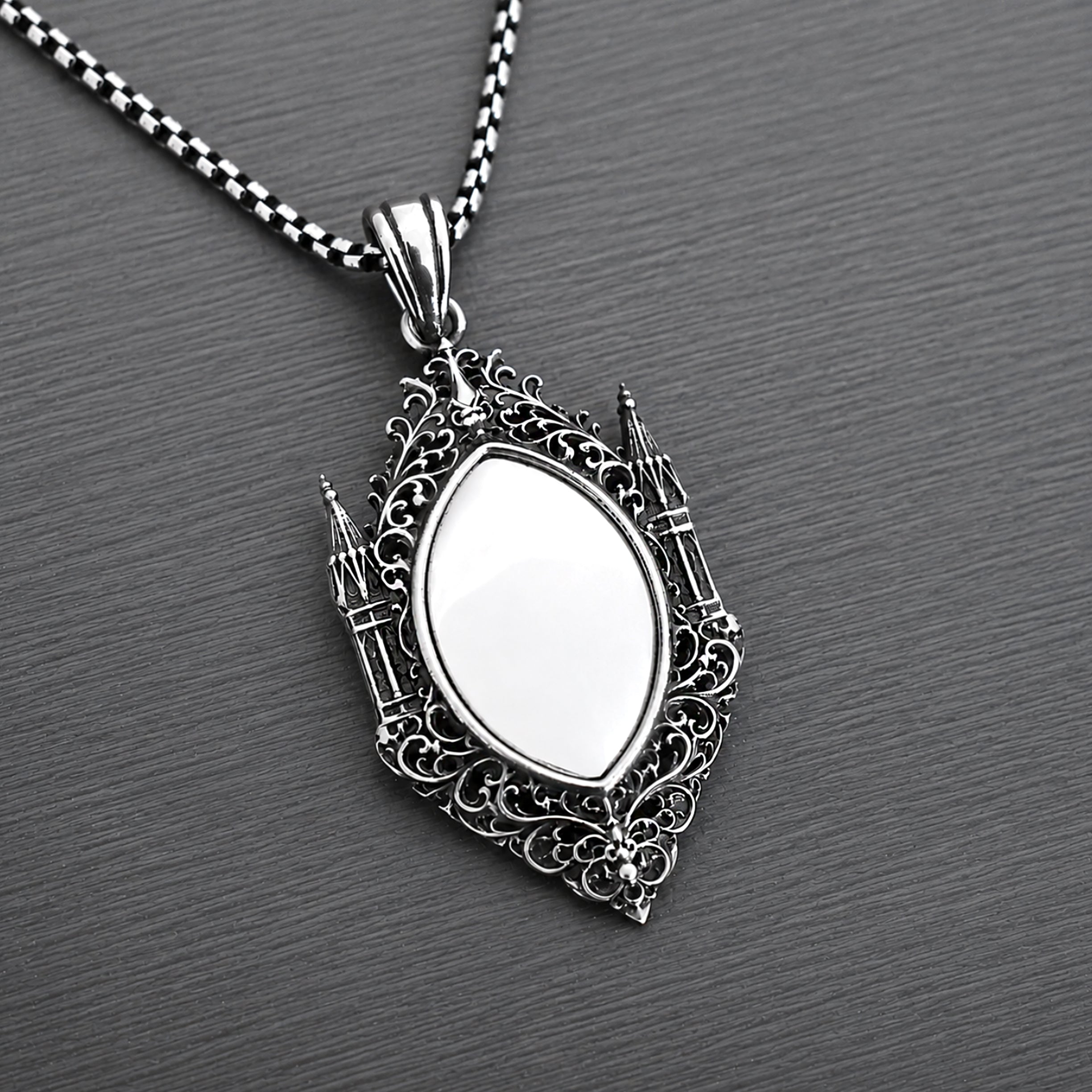 Gothic Cathedral reflection pendant,