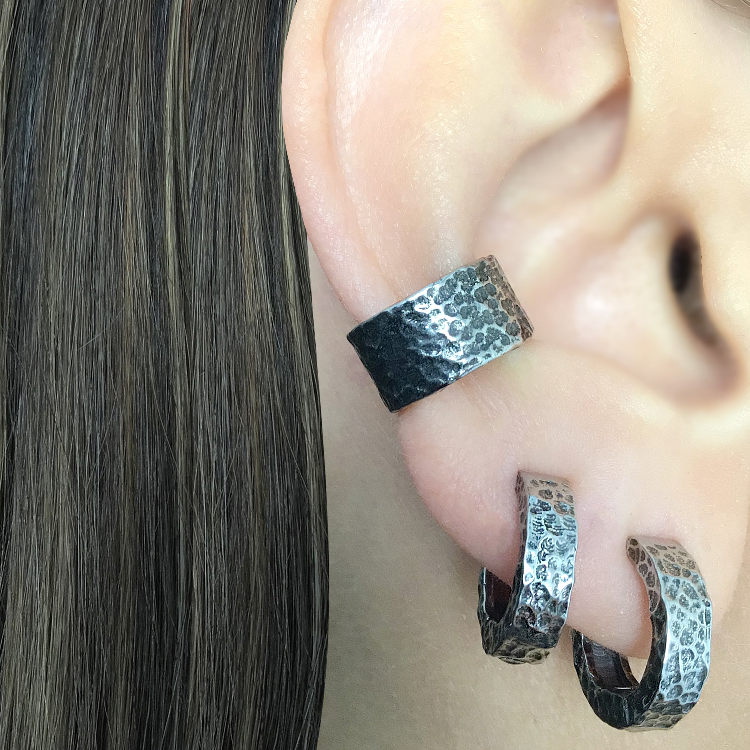 Hammered Ear cuff no piercing