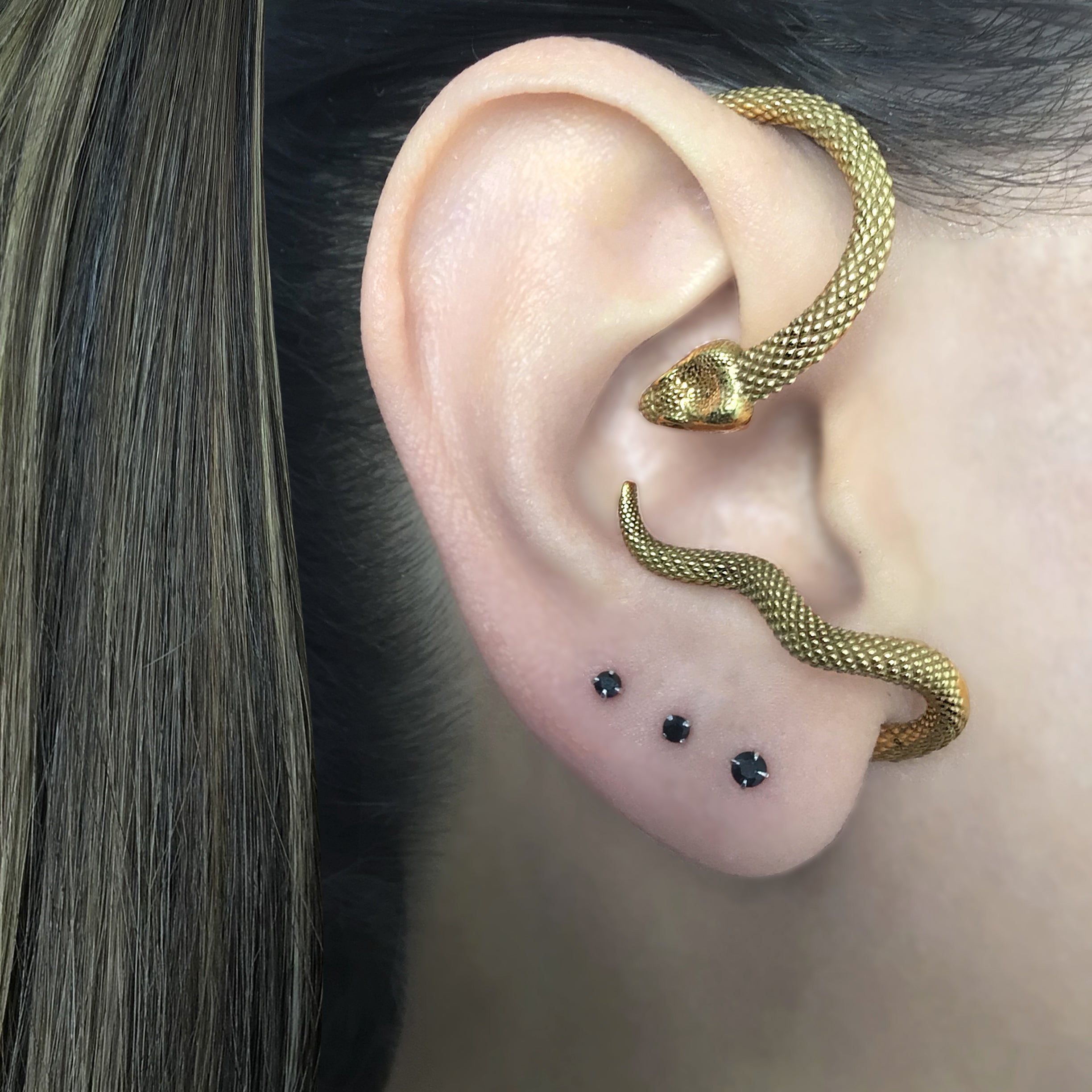 Snake no piercing ear cuff