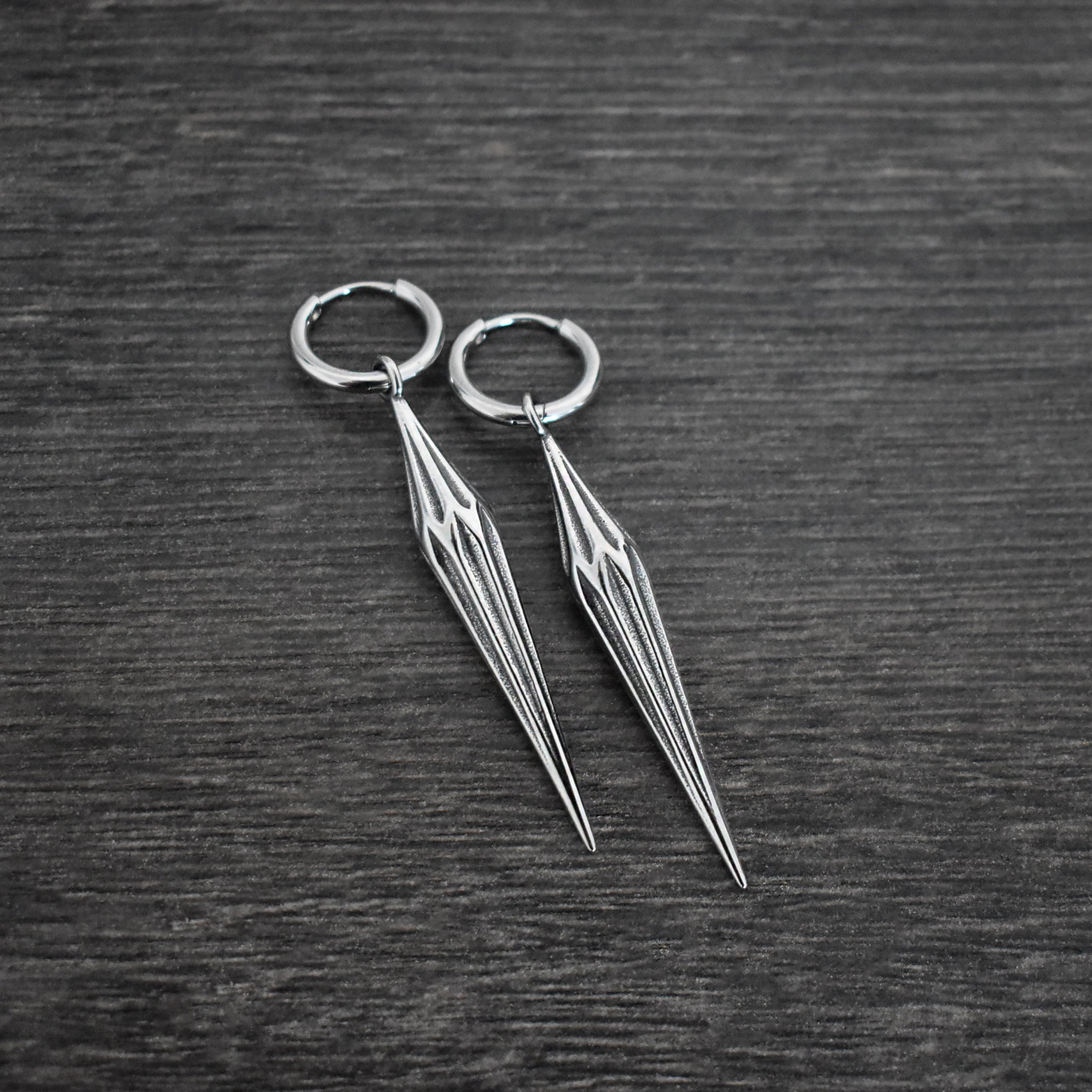 Edgy Spike hoop earrings