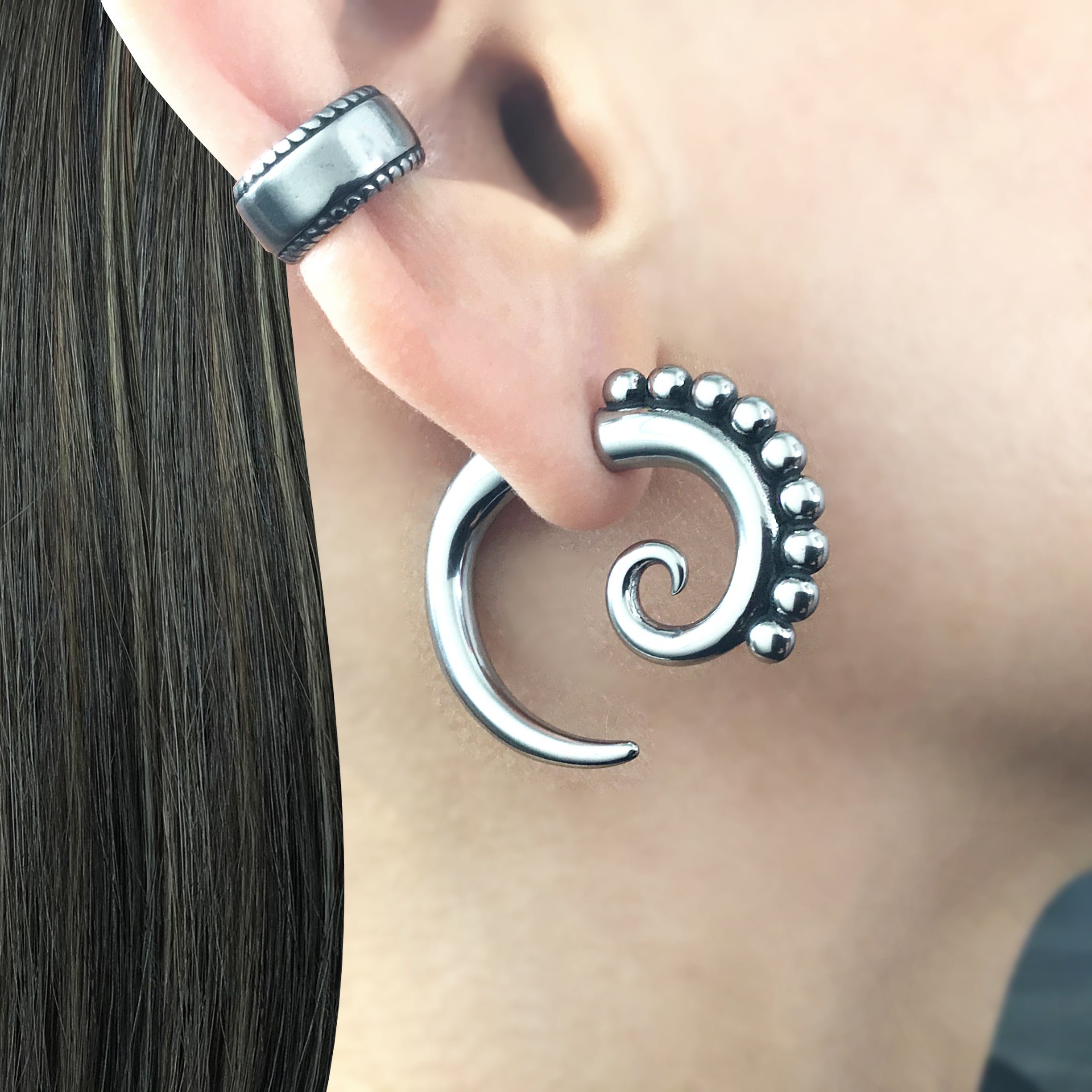 Tribal Spiral Earrings