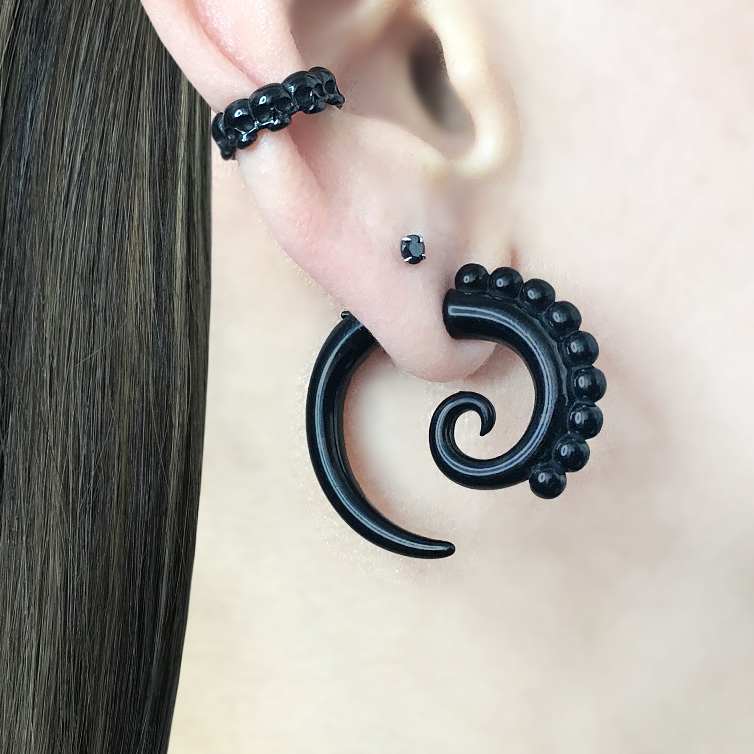 Tribal Spiral Earrings