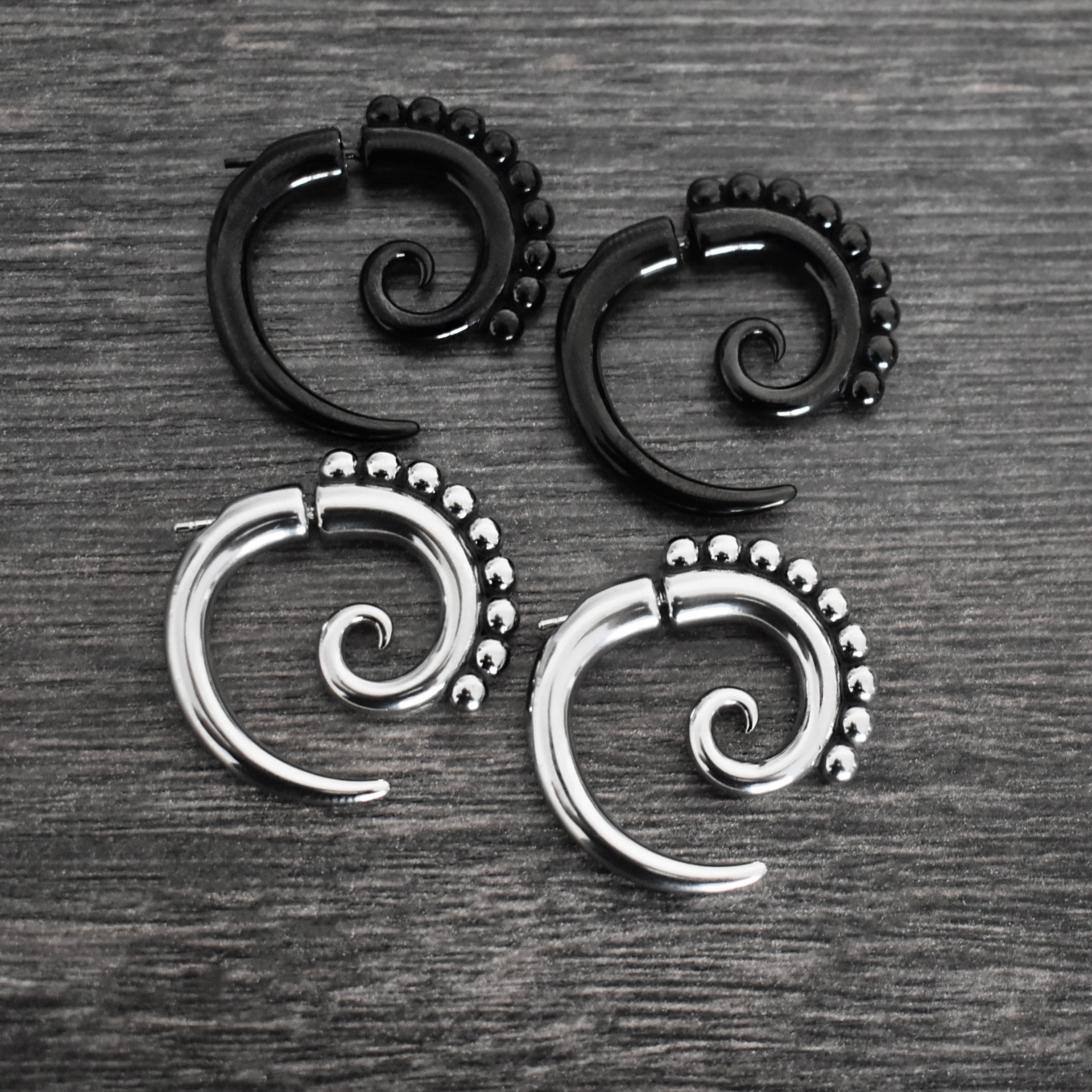 Tribal Spiral Earrings