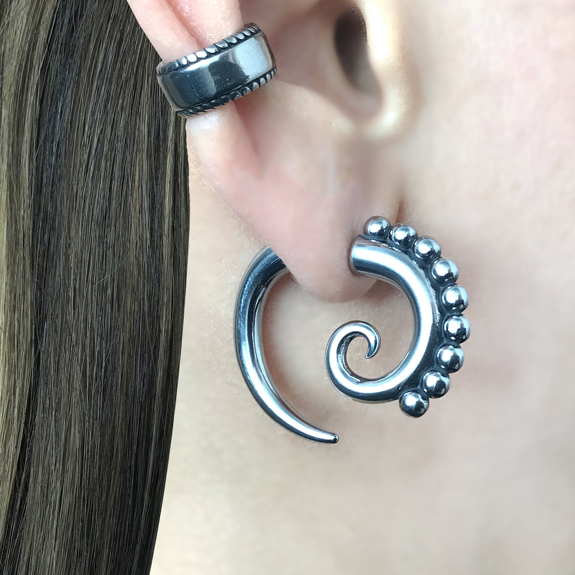 Tribal Spiral Earrings
