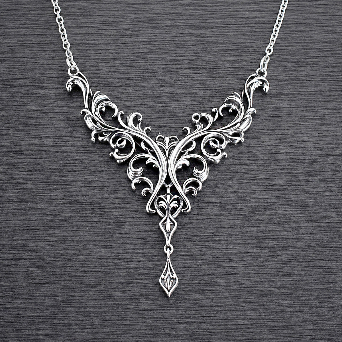 Victorian Floral Scroll necklace