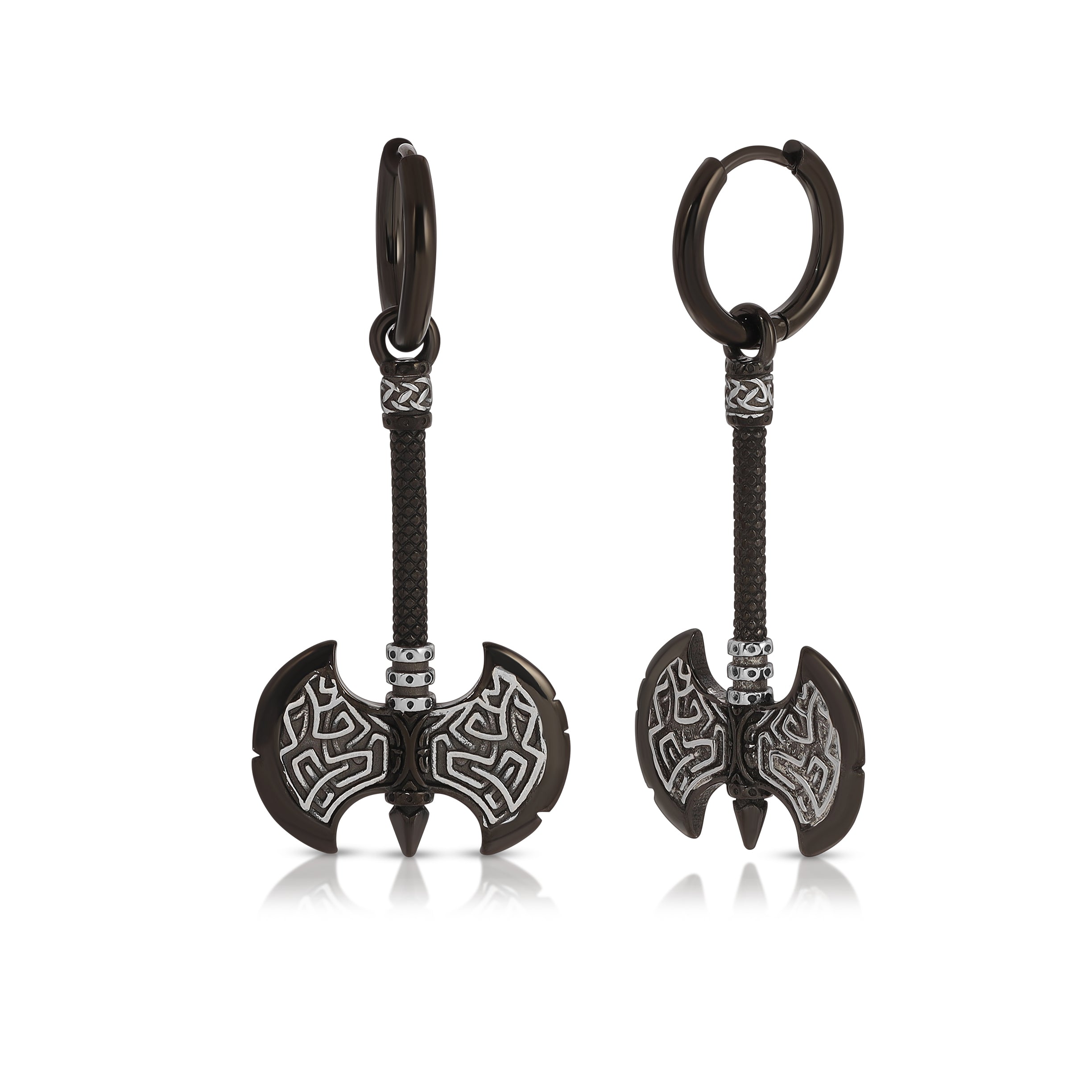 Celtic Double Axe hoop earrings