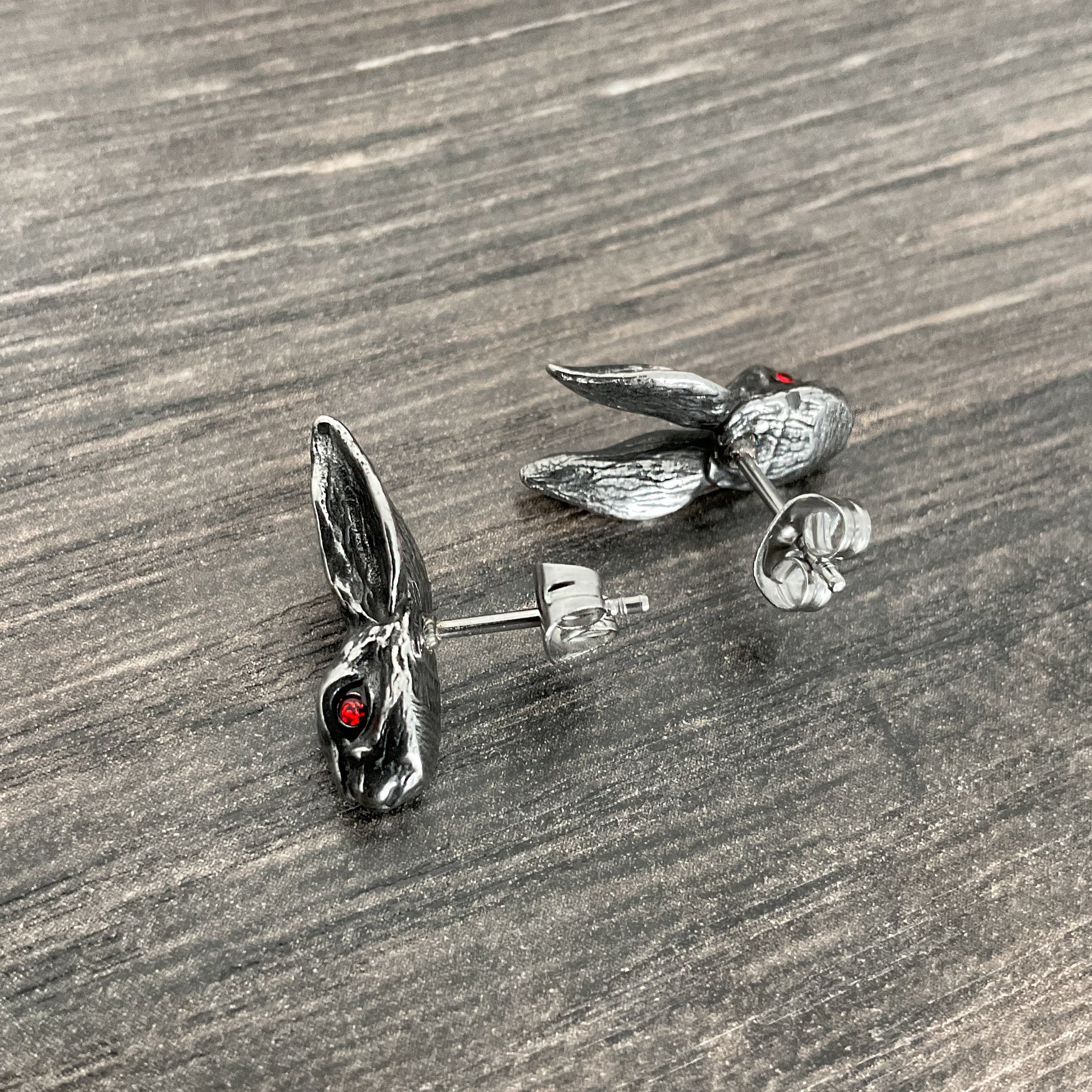 Rabbit stud earrings