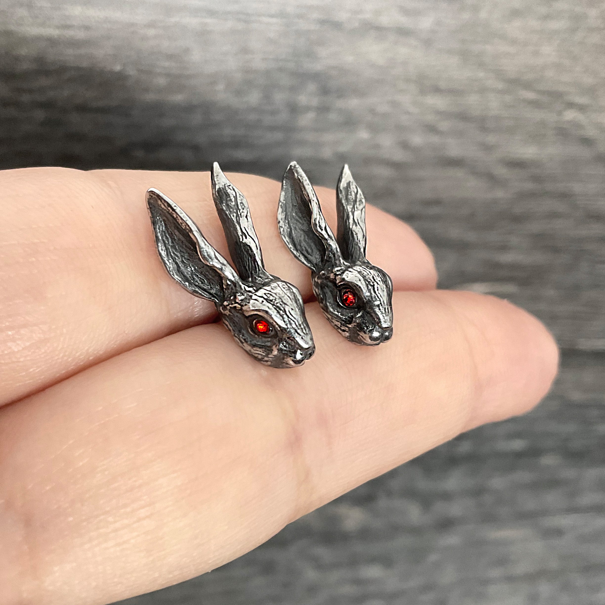 Rabbit stud earrings