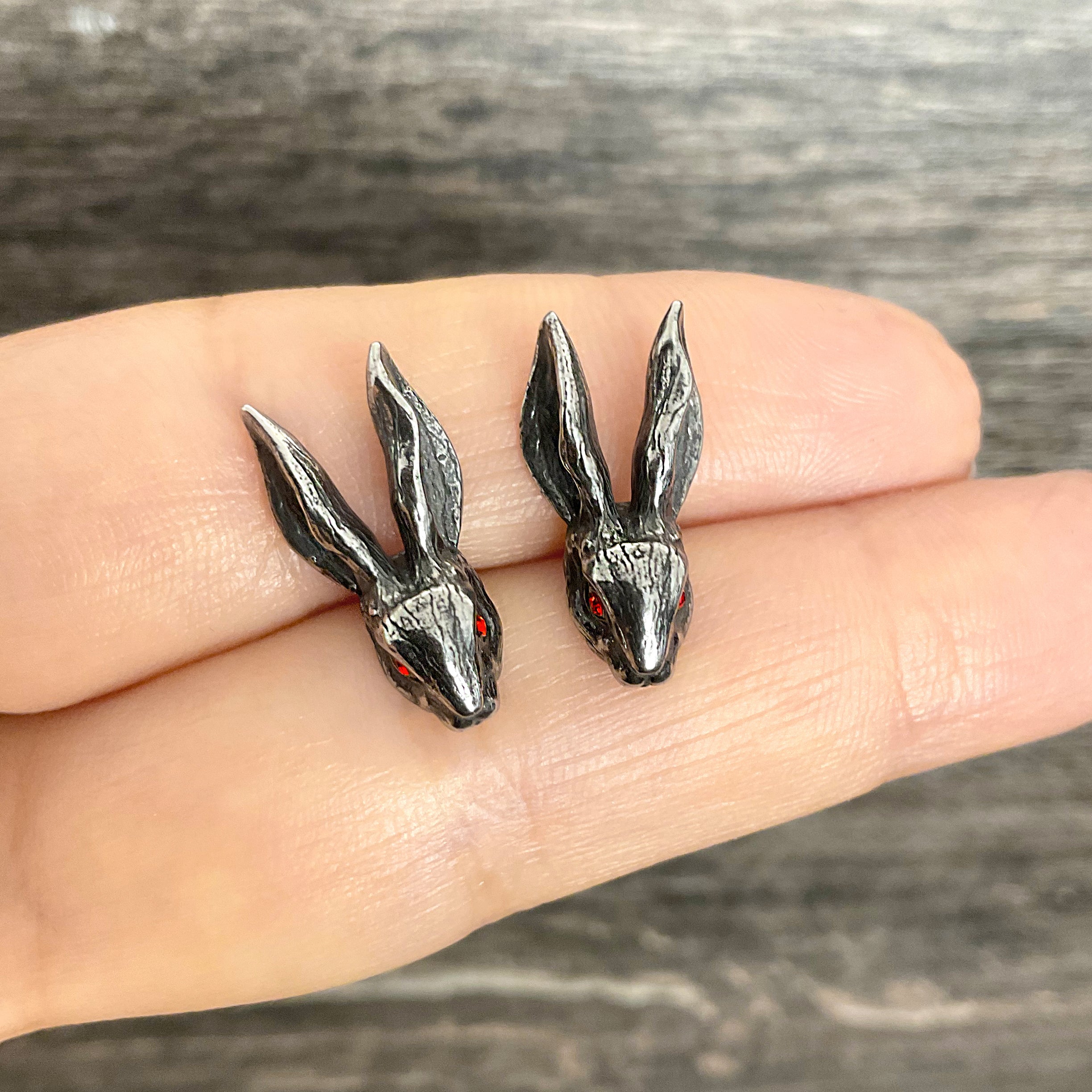 Rabbit stud earrings