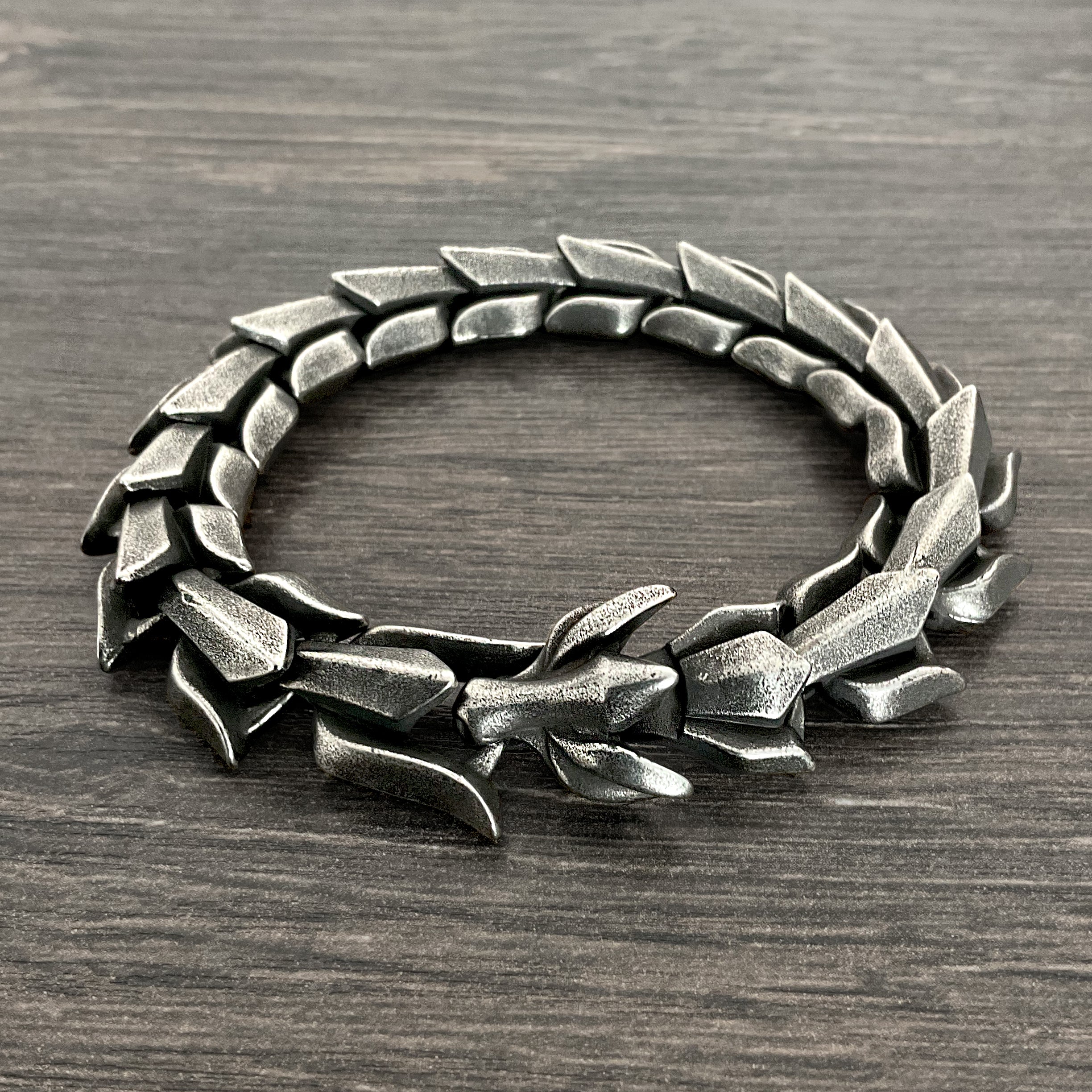 Dragon scale bracelet in Gunmetal