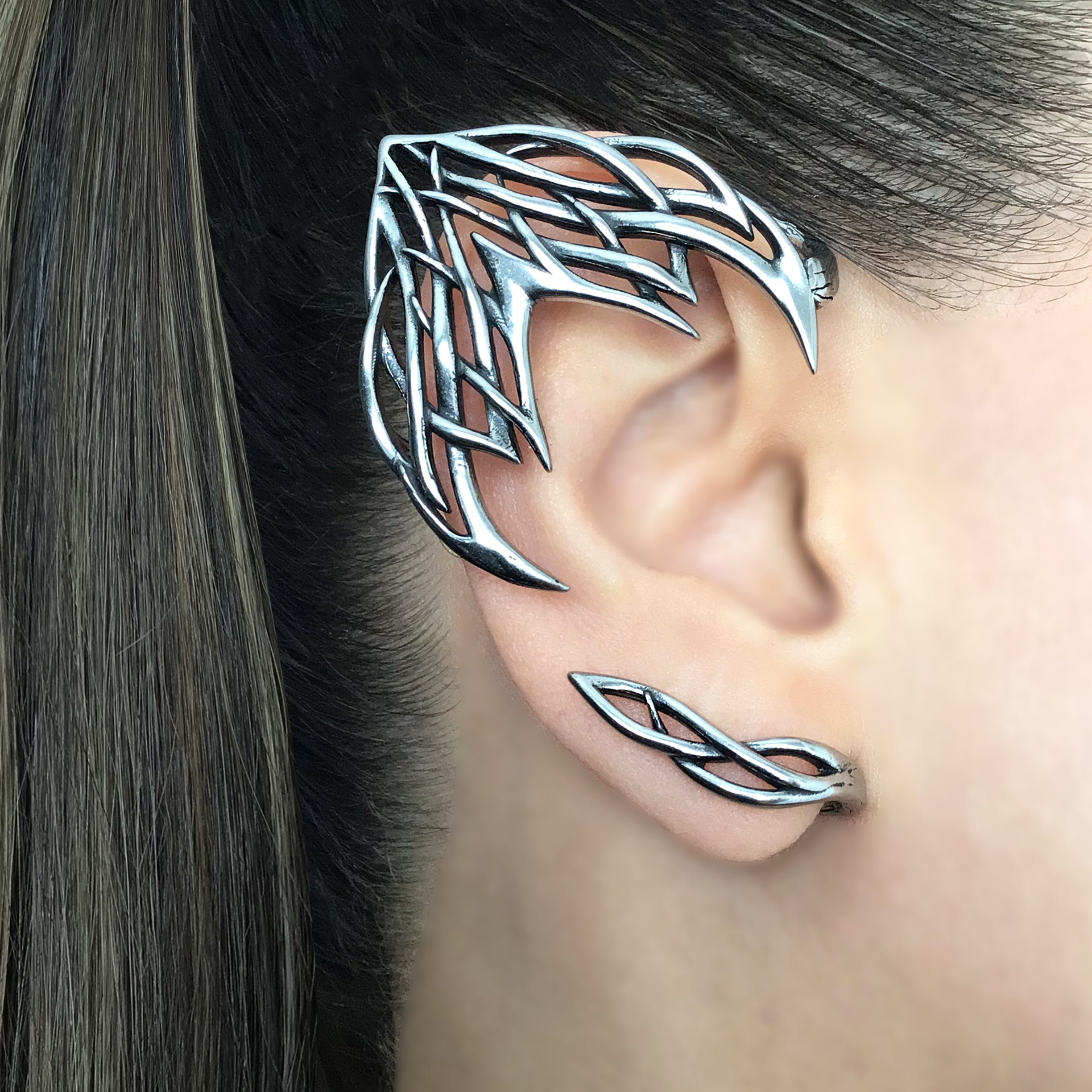 Cyber Elf ear cuff no piercing in Gold