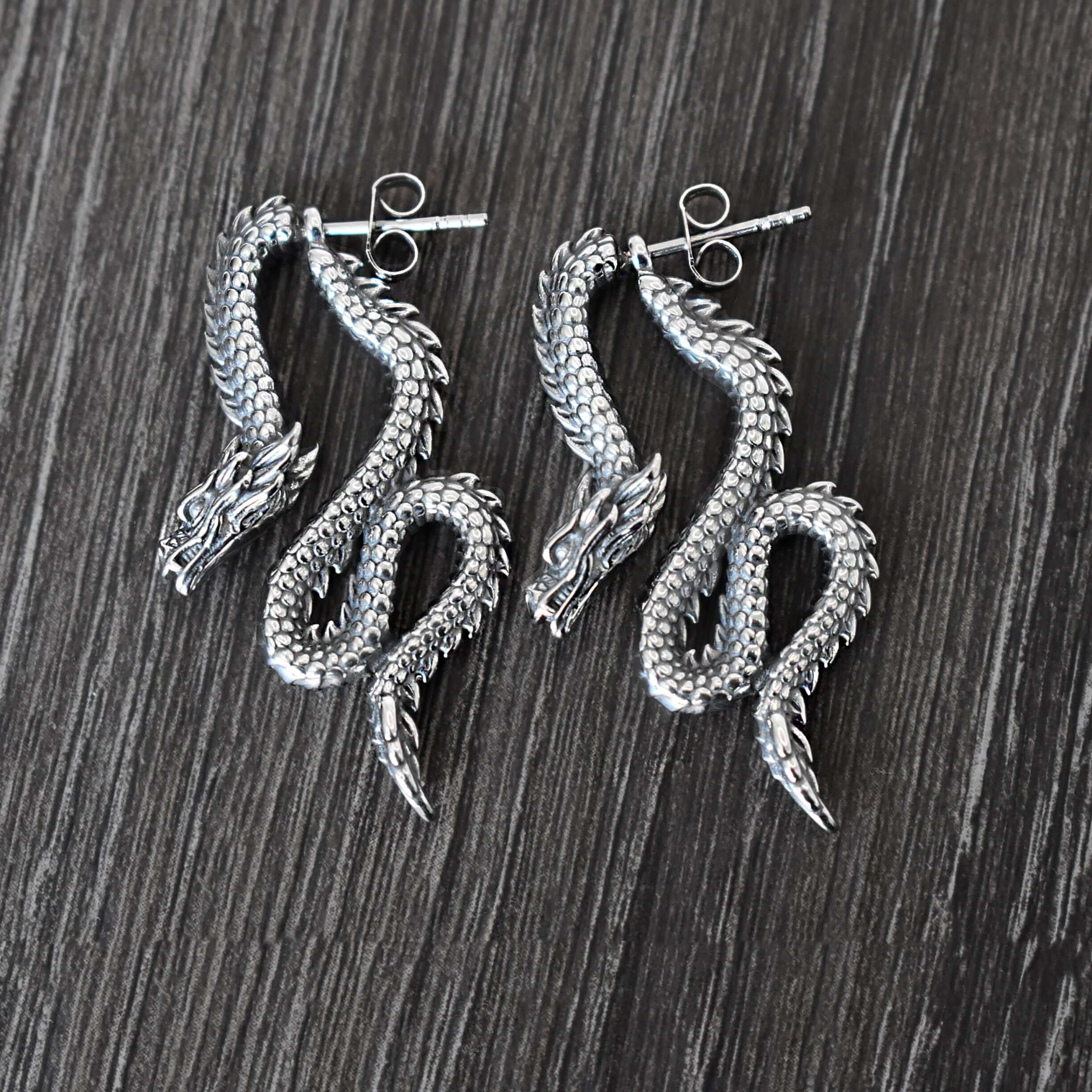 Dragon ear jacket in Silver