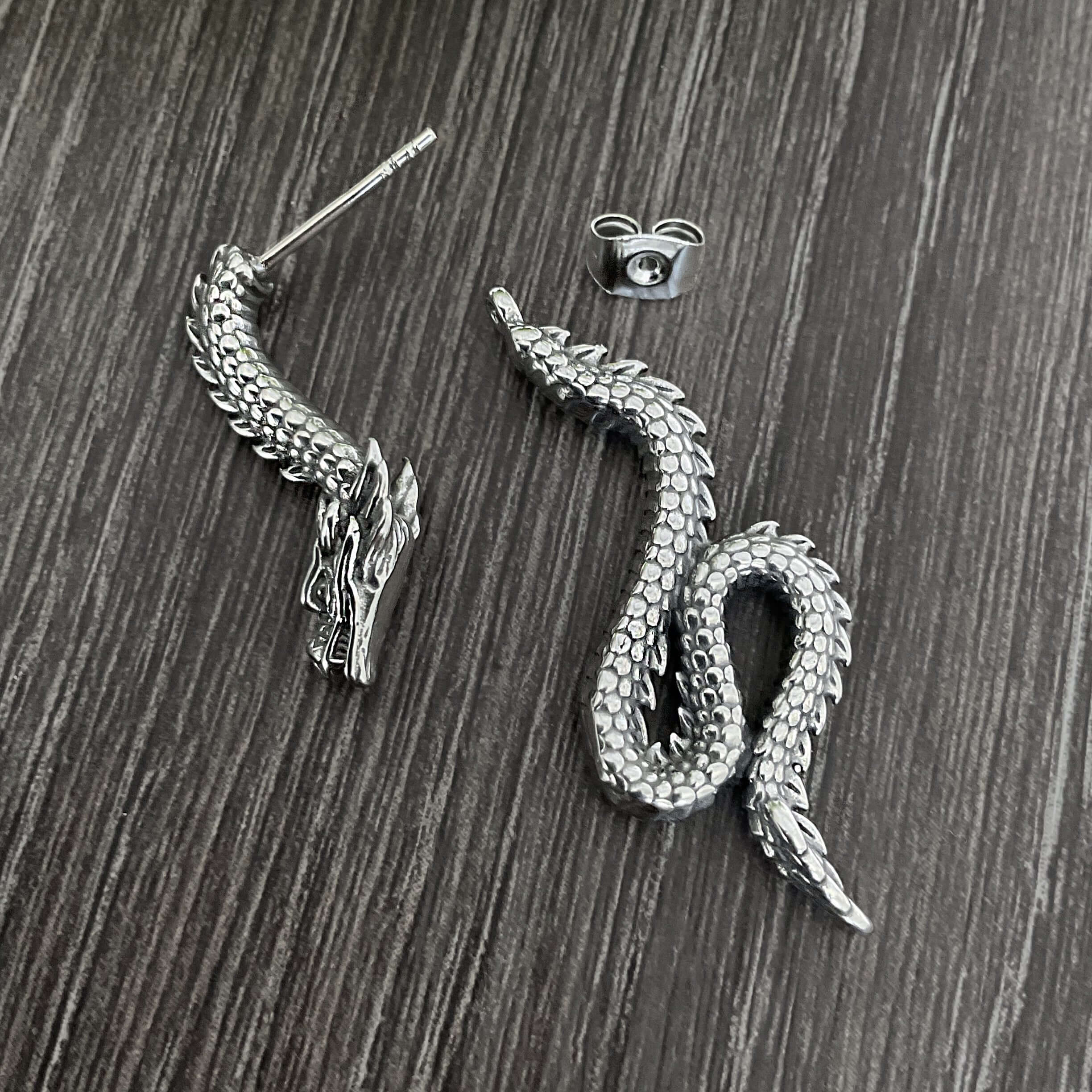 Dragon ear jacket in Silver