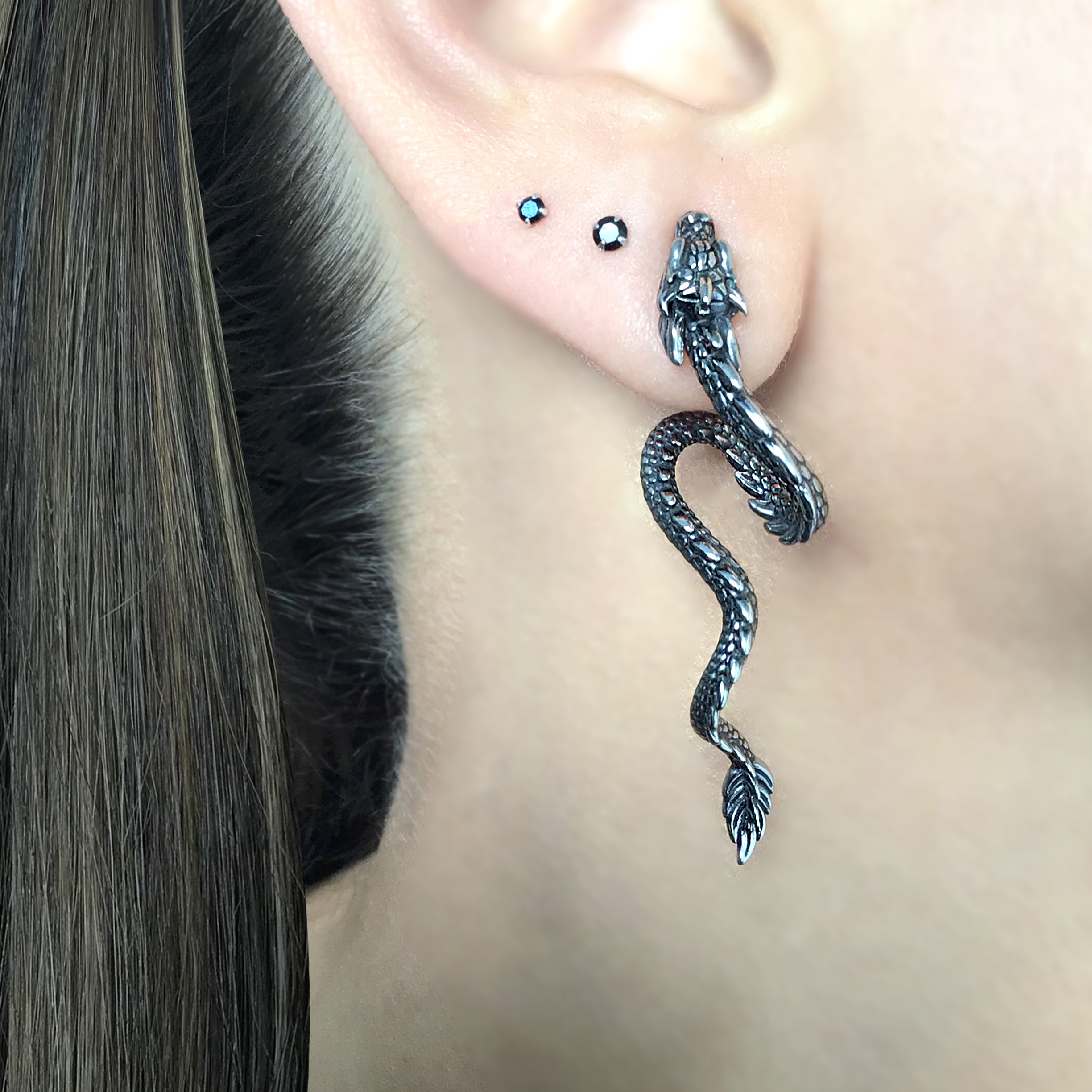 Dragon stud earrings