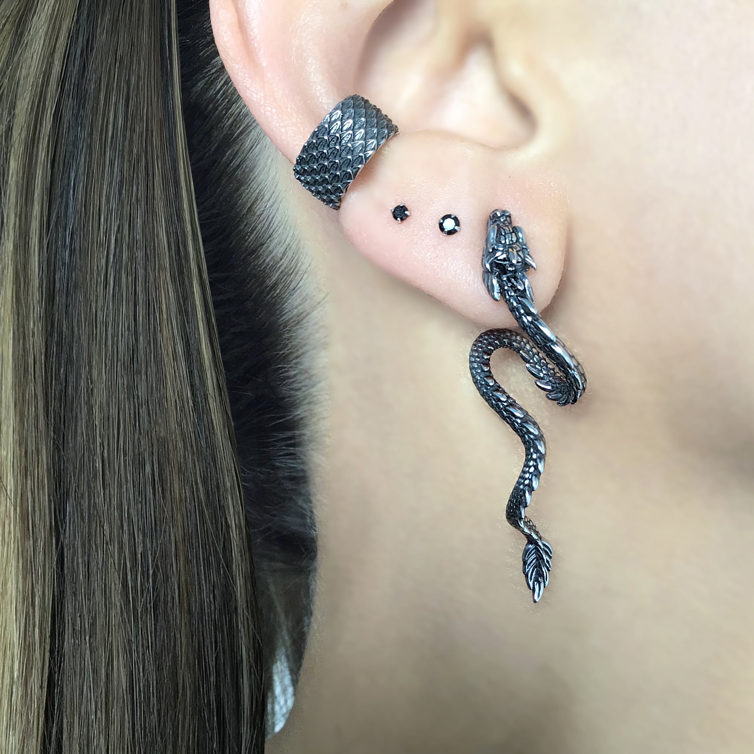 Dragon stud earrings