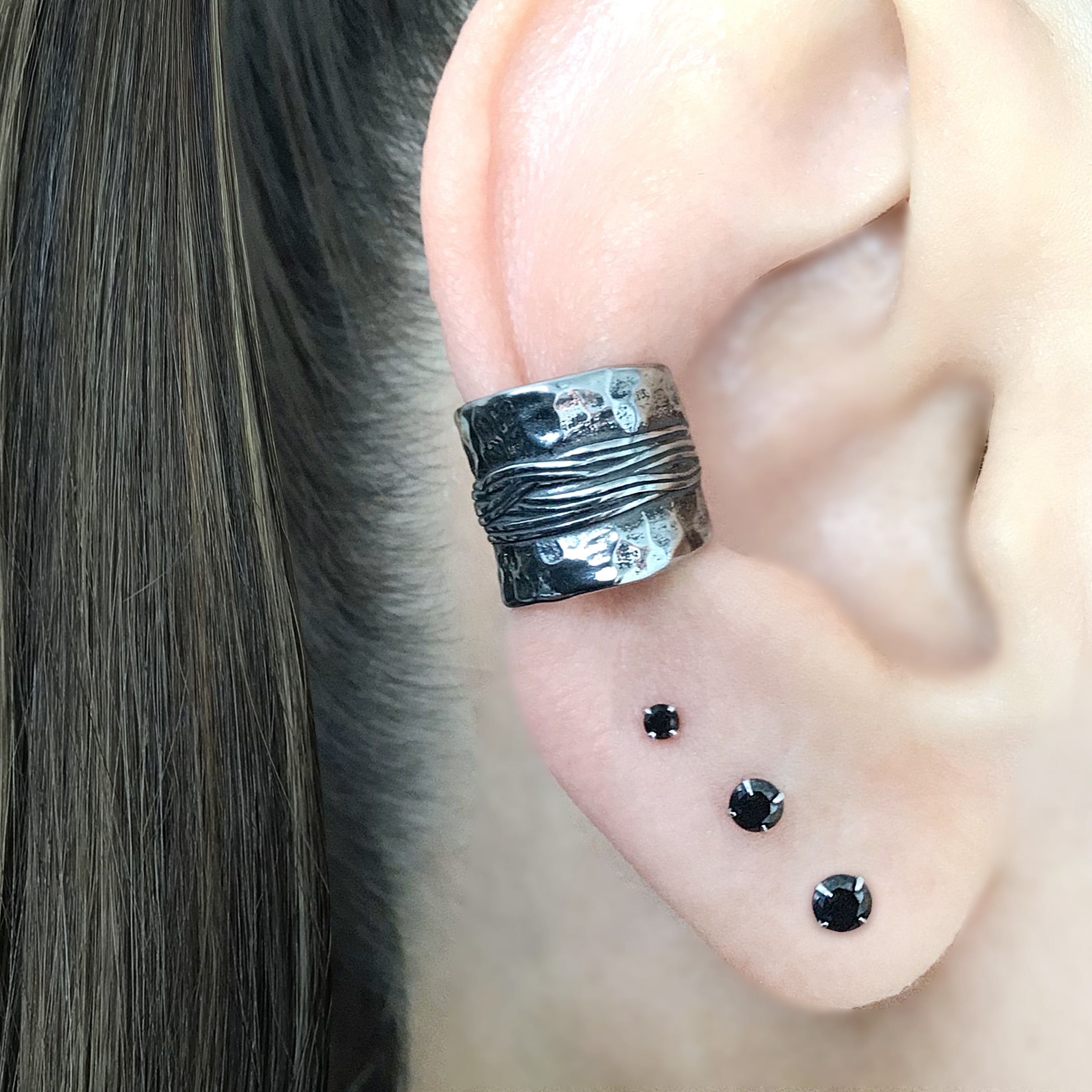 Hammered Wire Ear Cuff