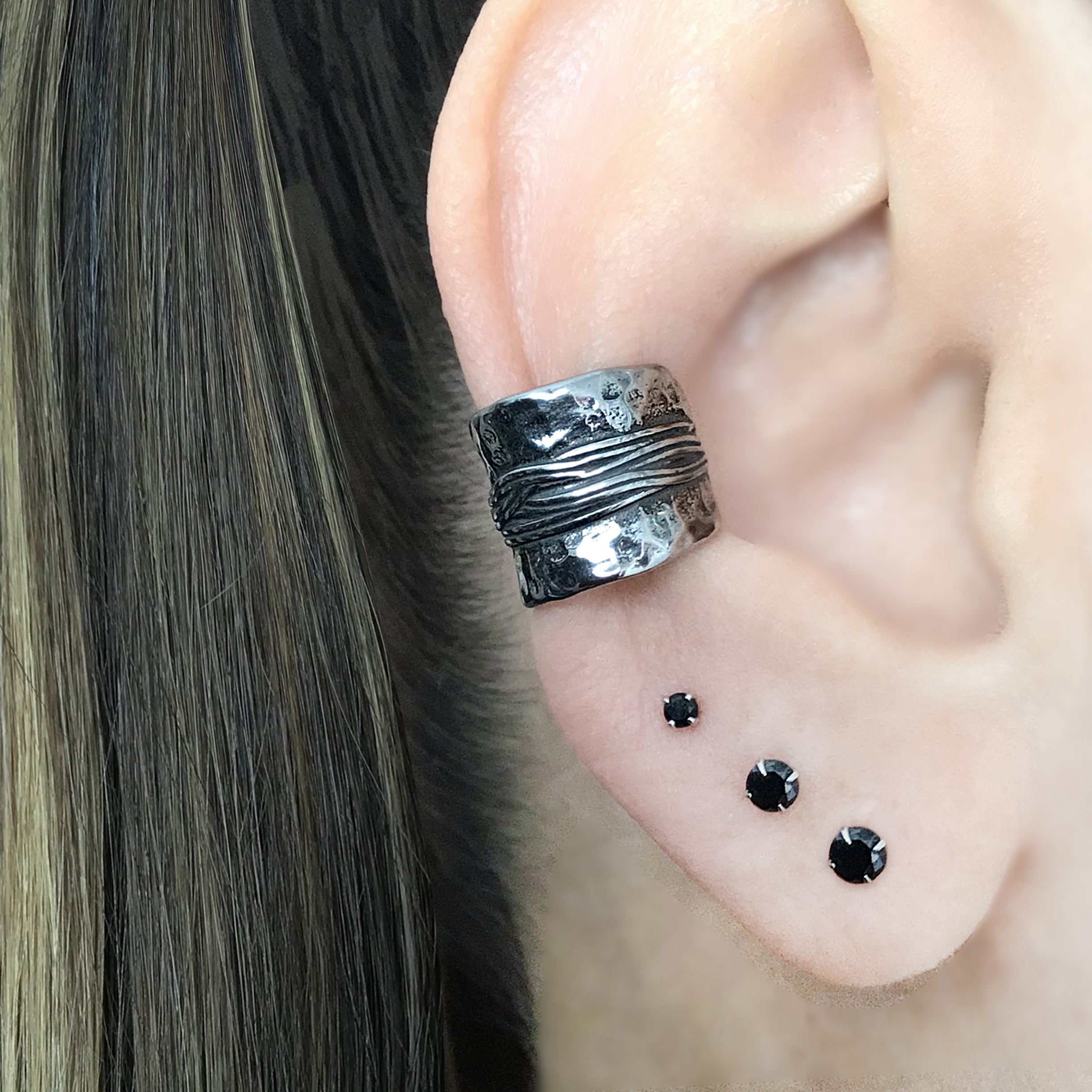 Hammered Wire Ear Cuff