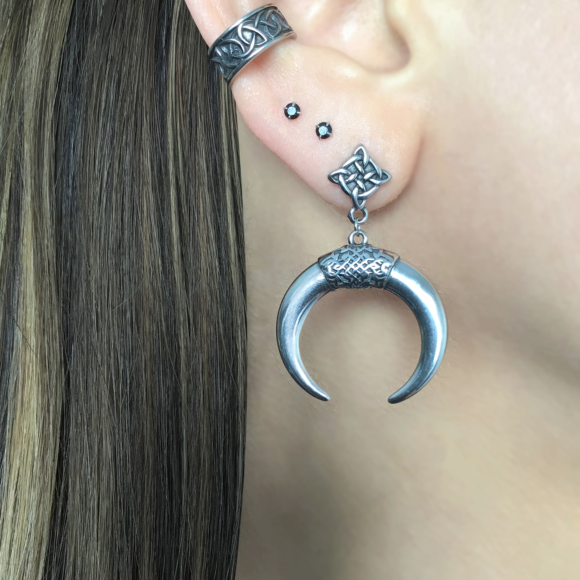 Celtic Moon earrings