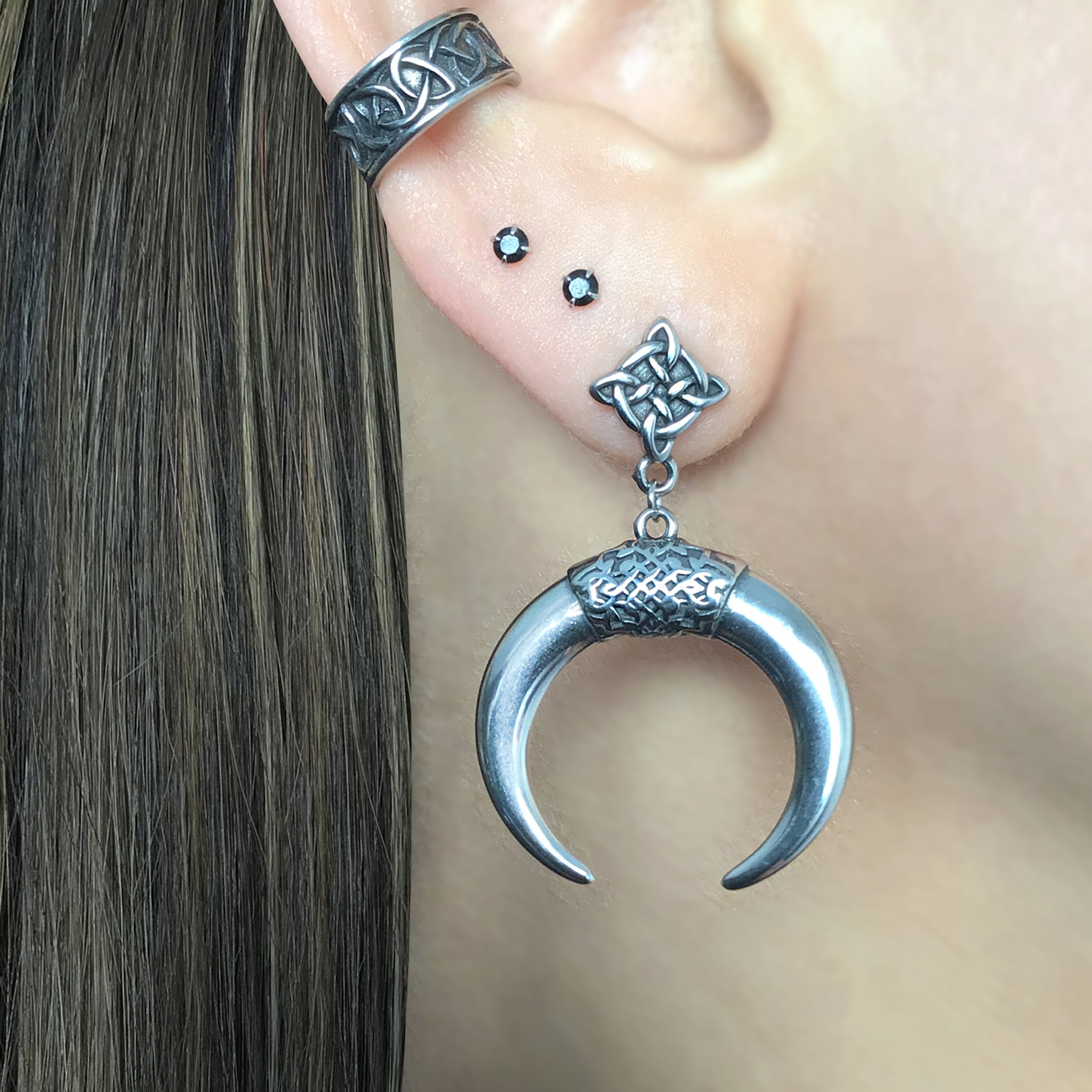 Celtic Moon earrings