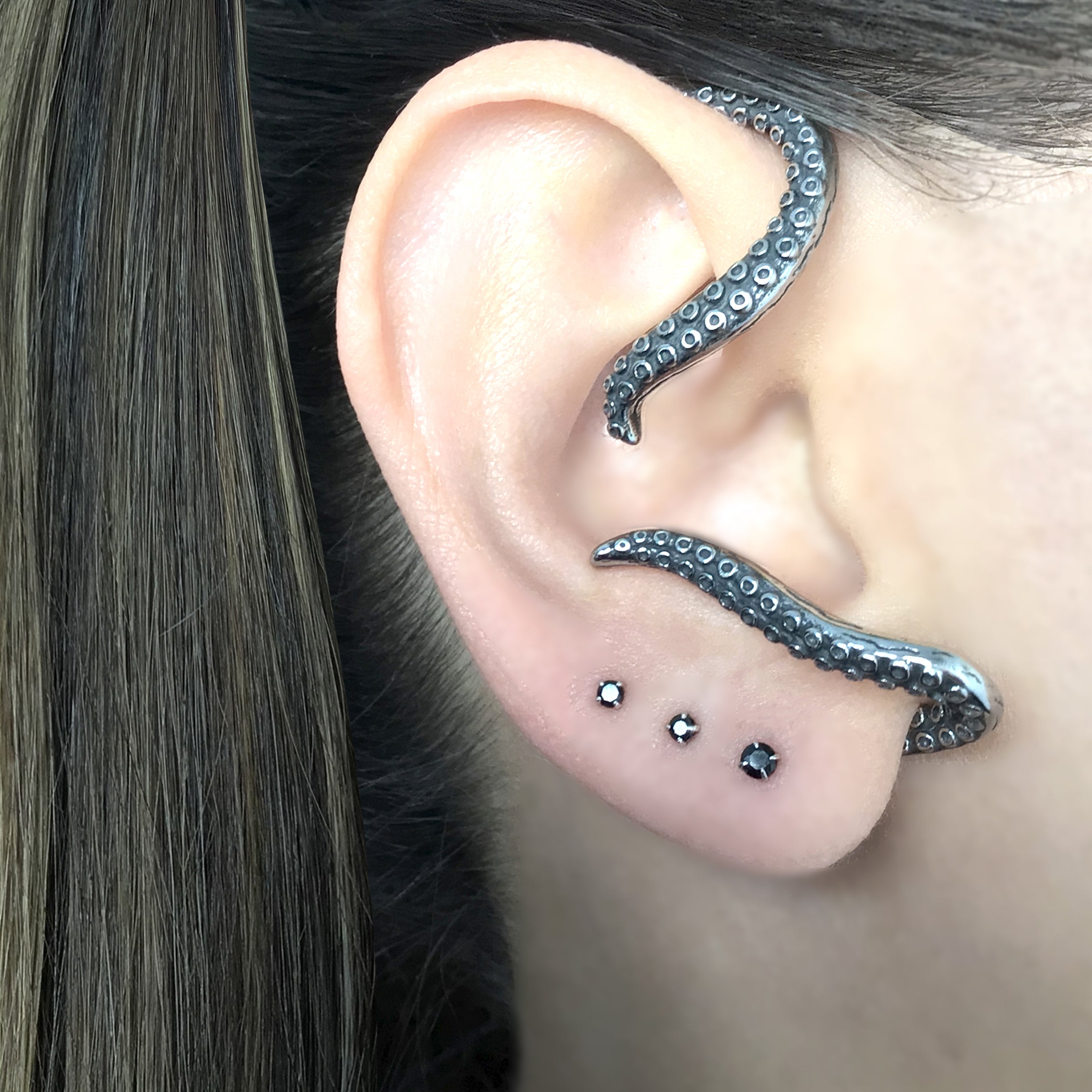 Octopus no piercing ear cuff