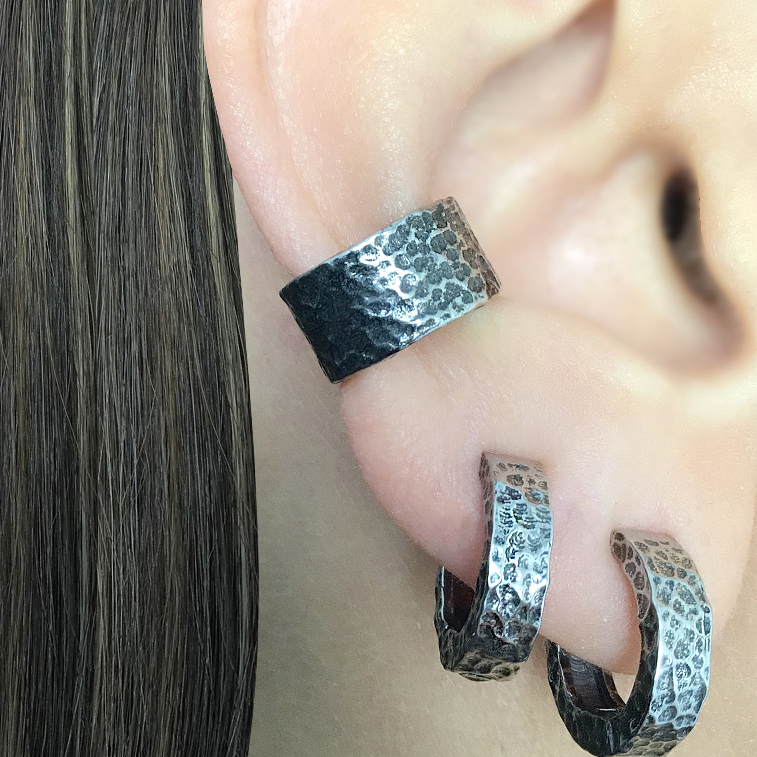 Hammered Ear cuff no piercing