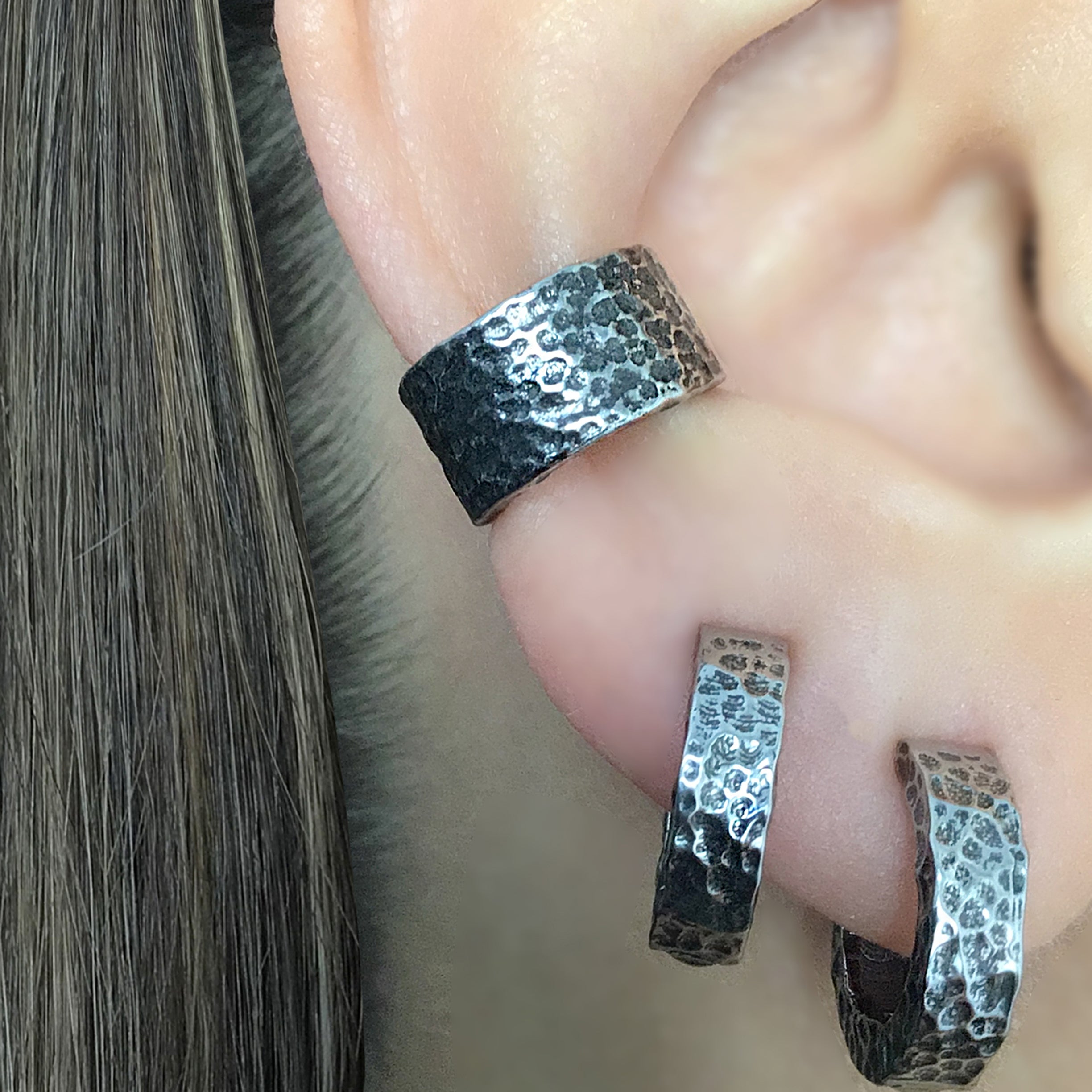 Hammered Ear cuff no piercing