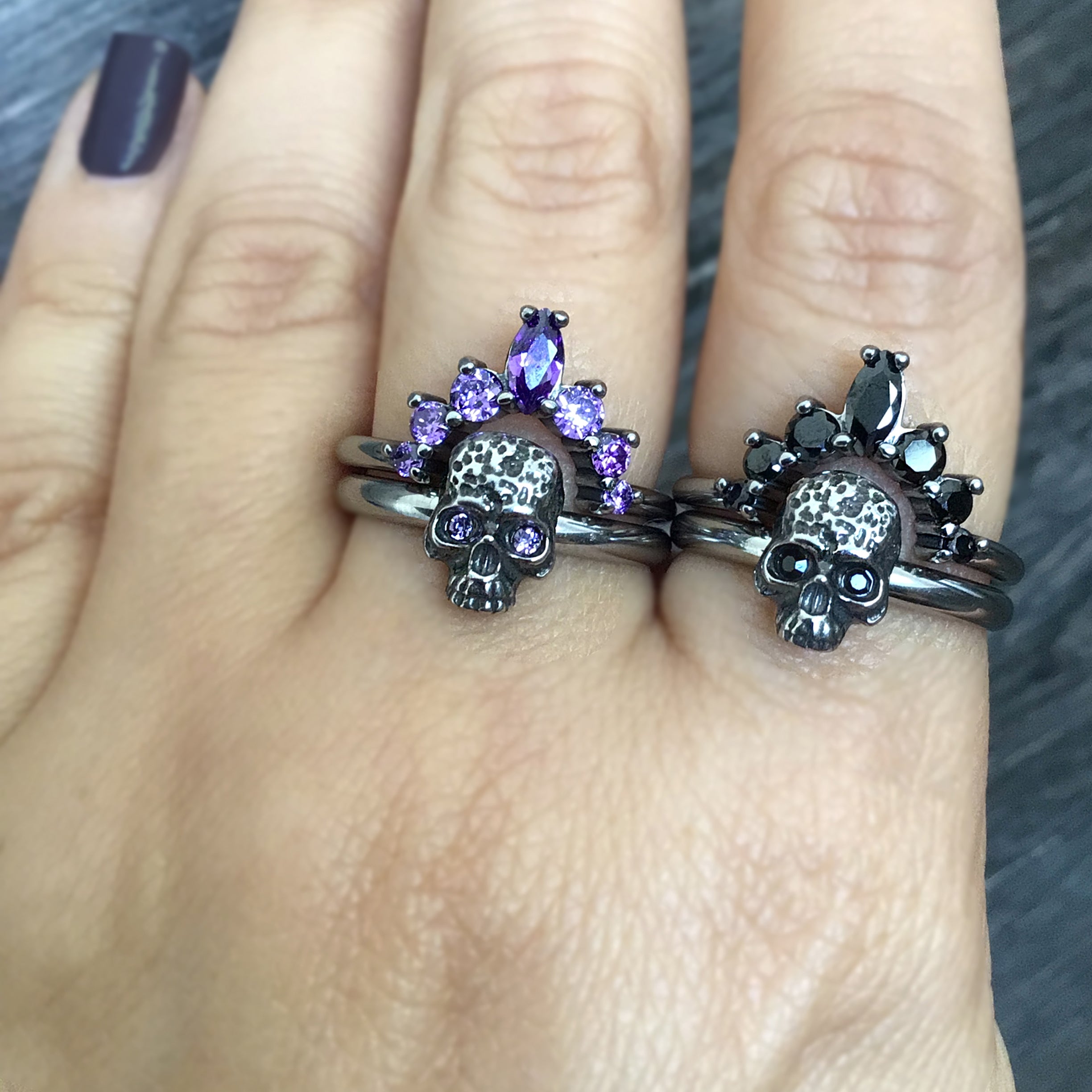 Skull with Halo 2 rings set