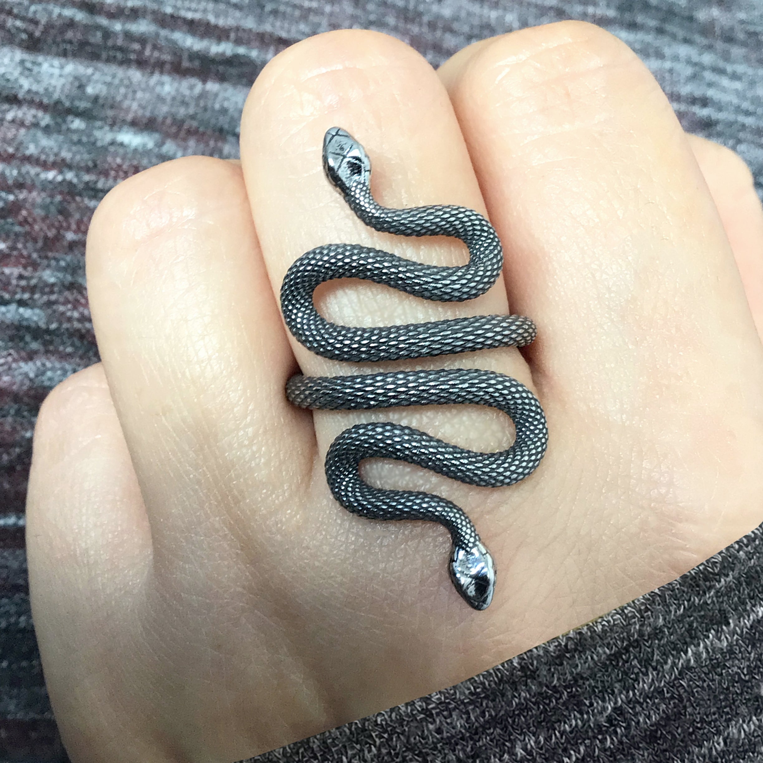 Snake with two heads ring