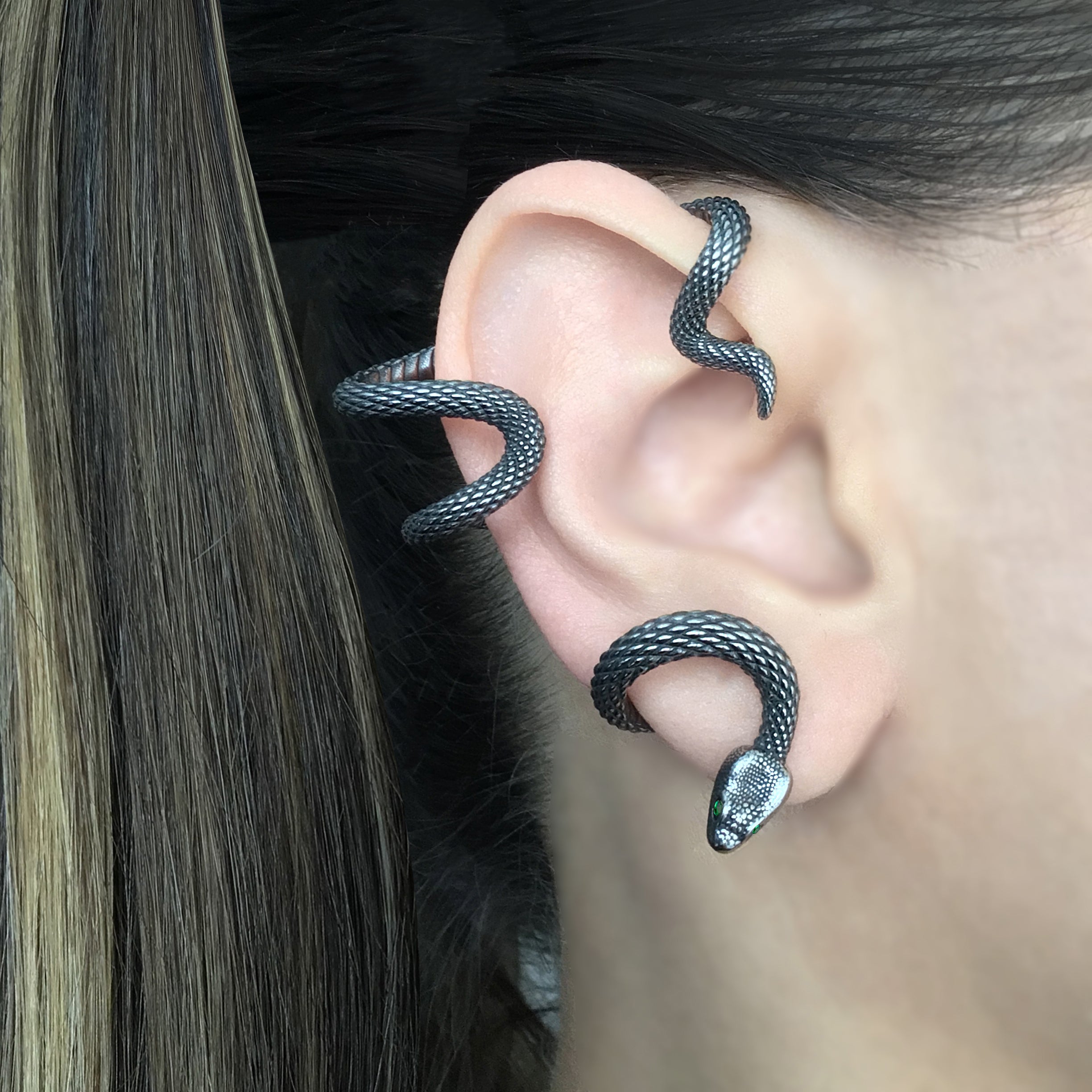 Wrapped Snake no piercing ear cuff