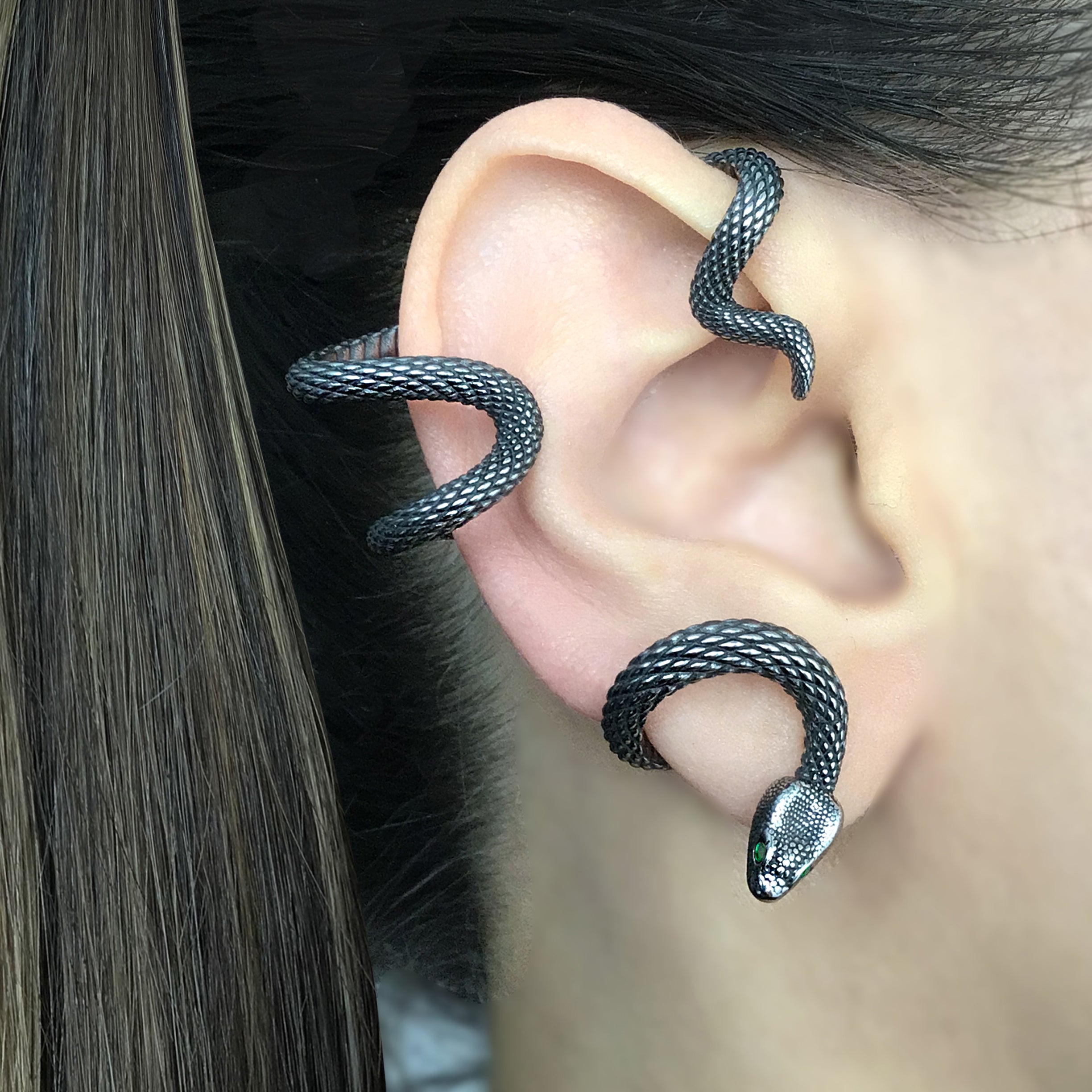 Wrapped Snake no piercing ear cuff