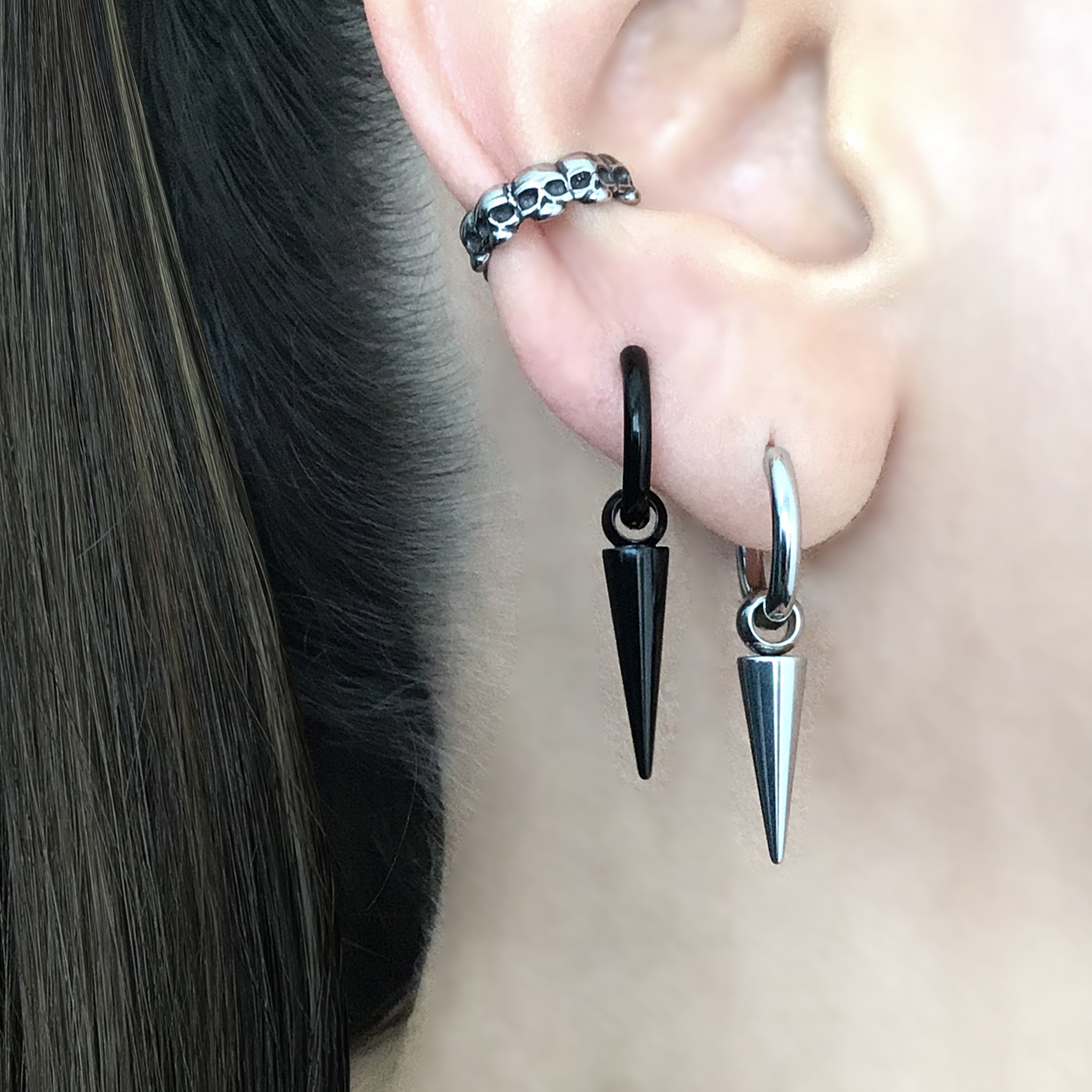 Minimalistic Spike hoop earrings