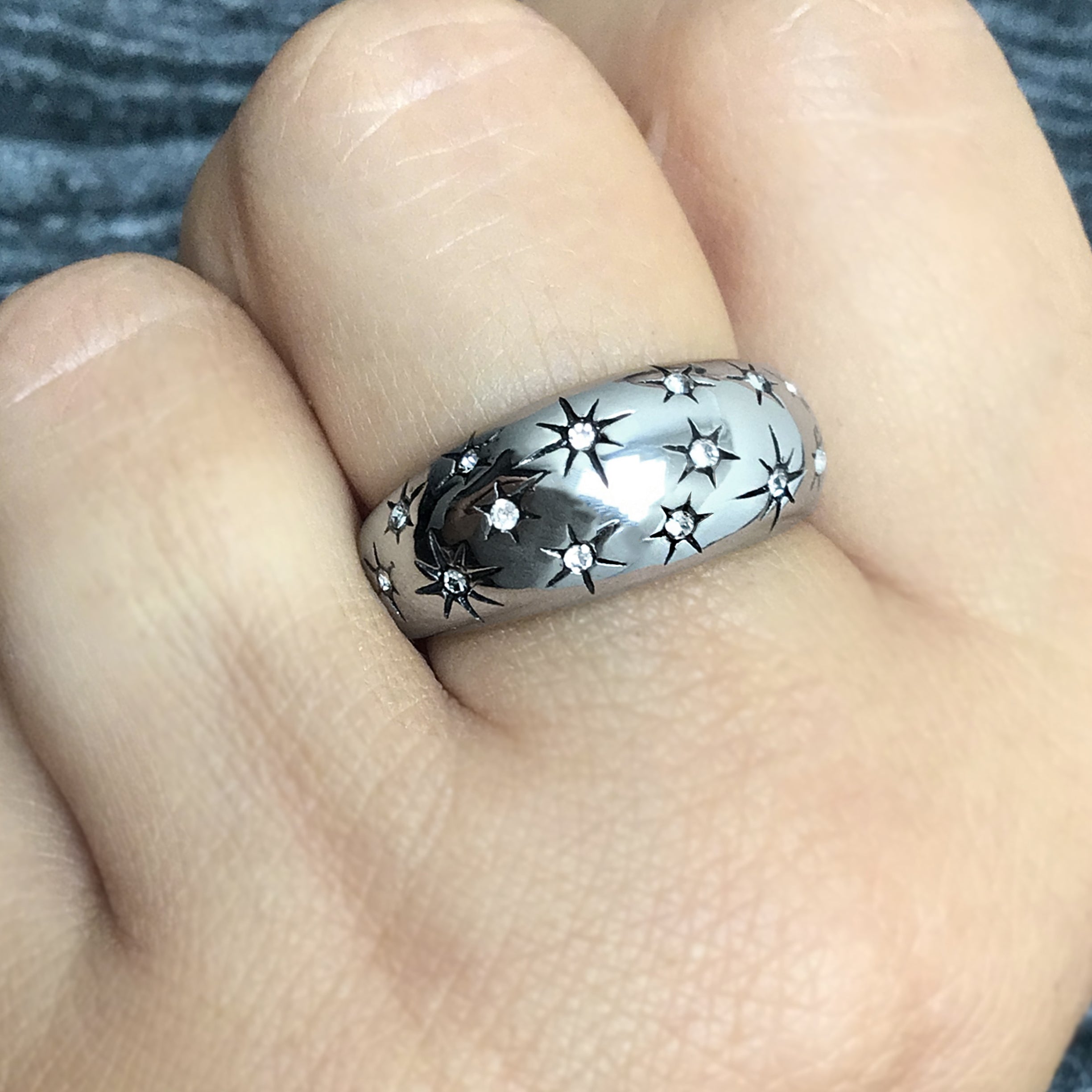 Star Studded Dome Ring