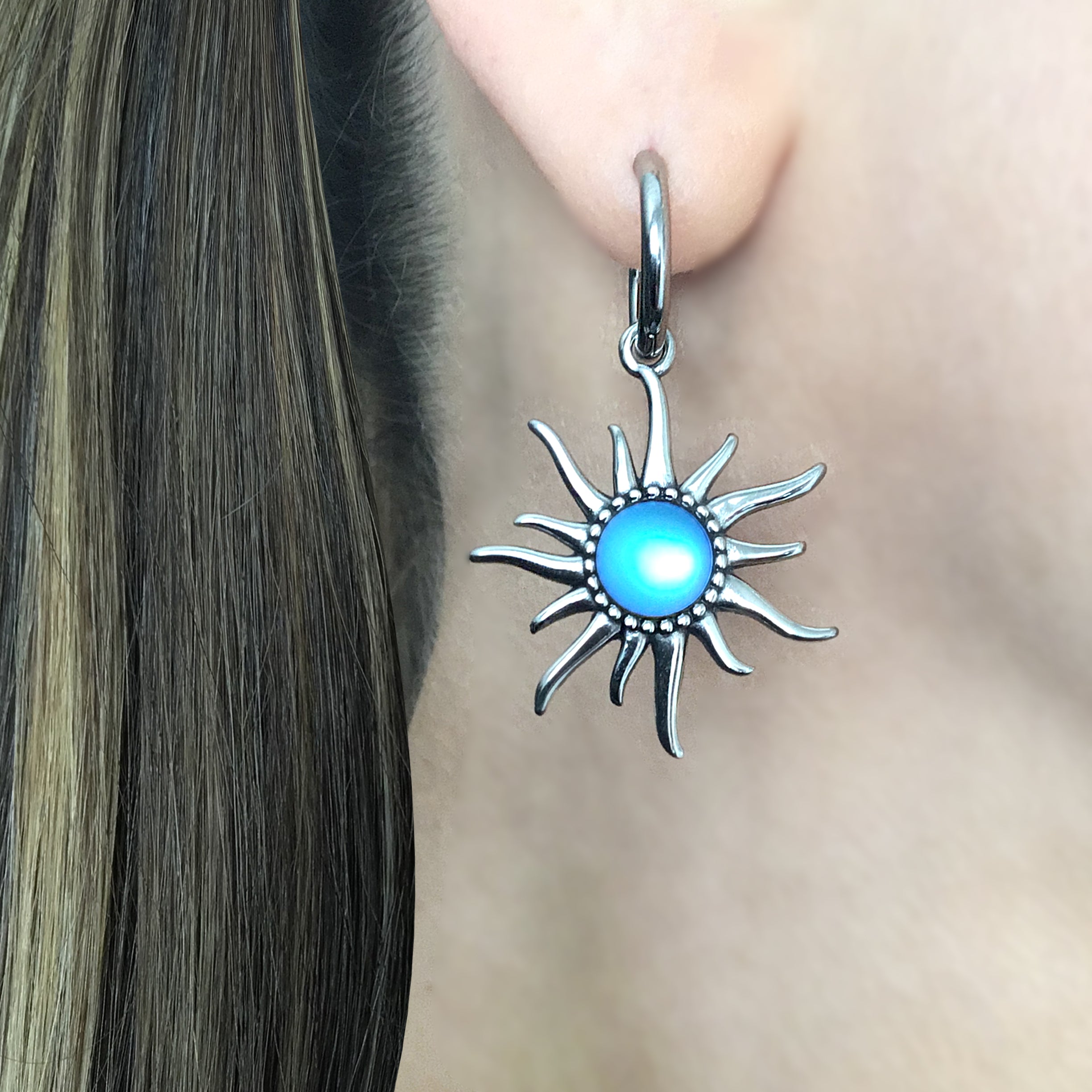Sun & Moon Mismatched Hoop Earrings